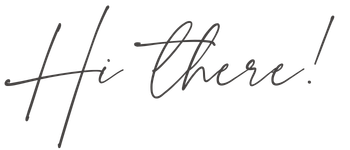 Stylized handwritten text that says 'Hi there!'