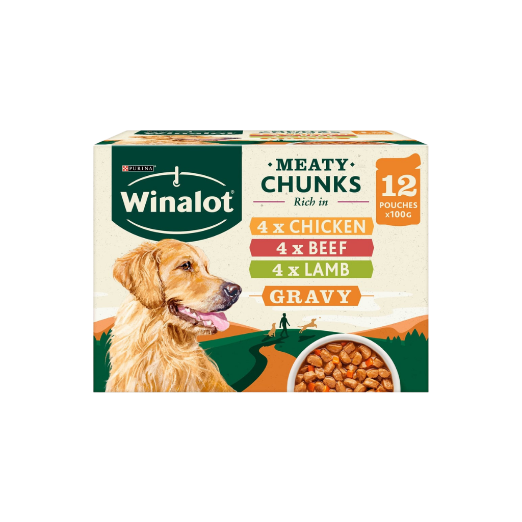 Winalot Adult Meaty Chunks in Gravy 100g x 12