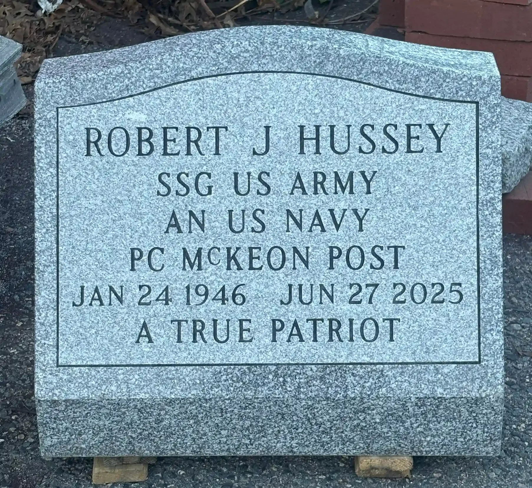 Headstone engraving