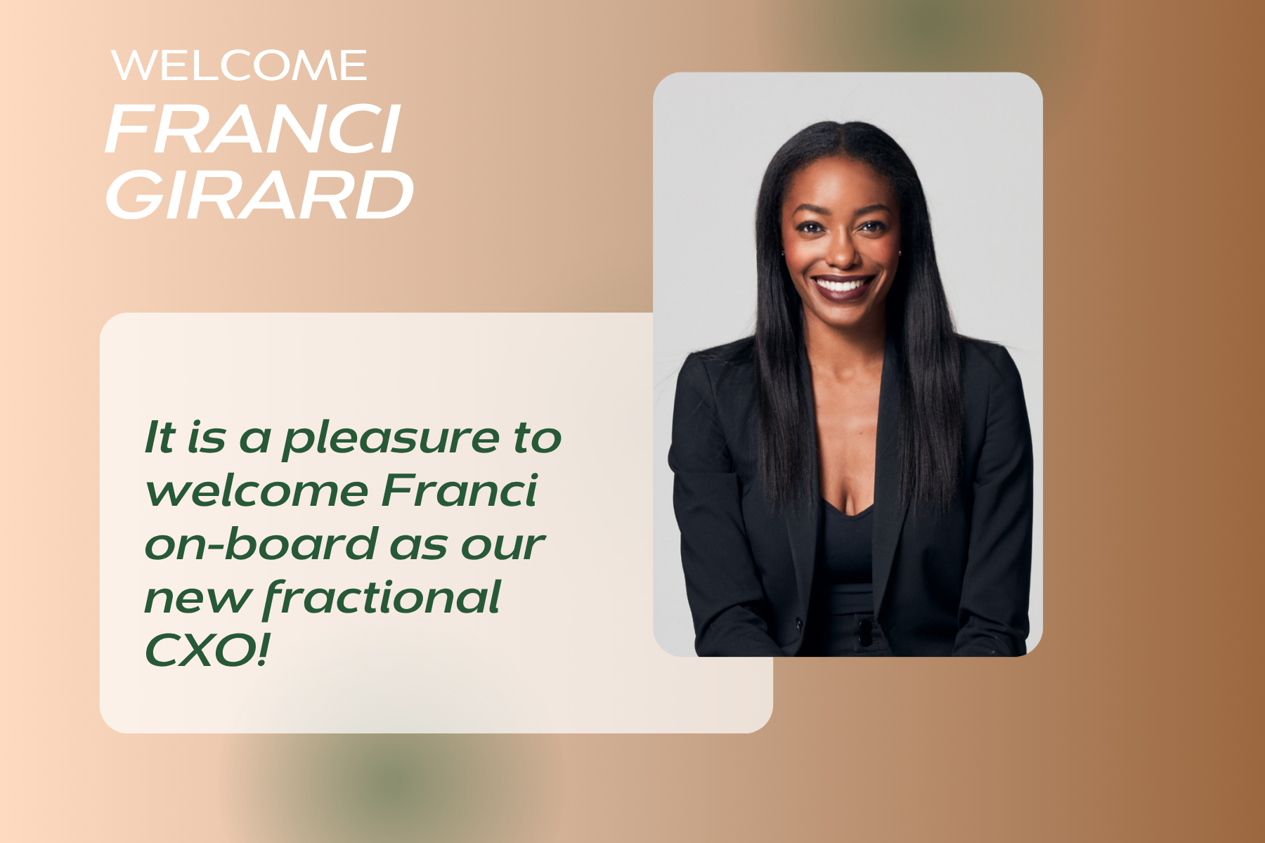 Transform CXO Welcomes Franci Girard as Fractional CXO