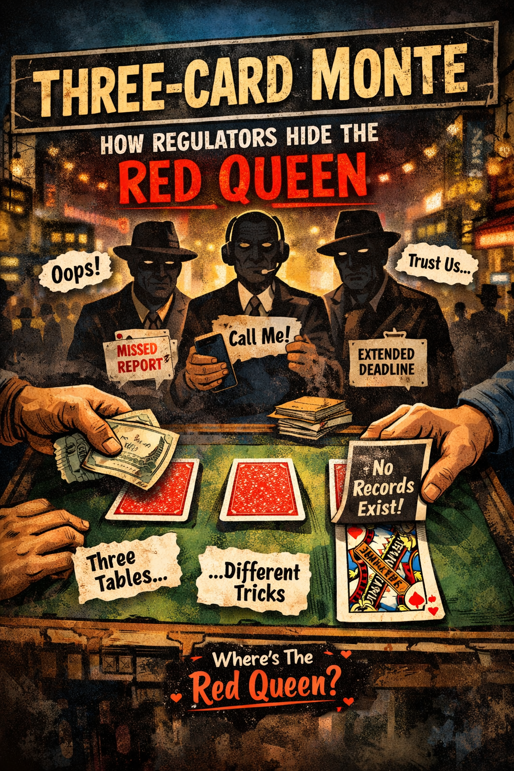 Three-Card Monte: How Regulators Hide the Red Queen