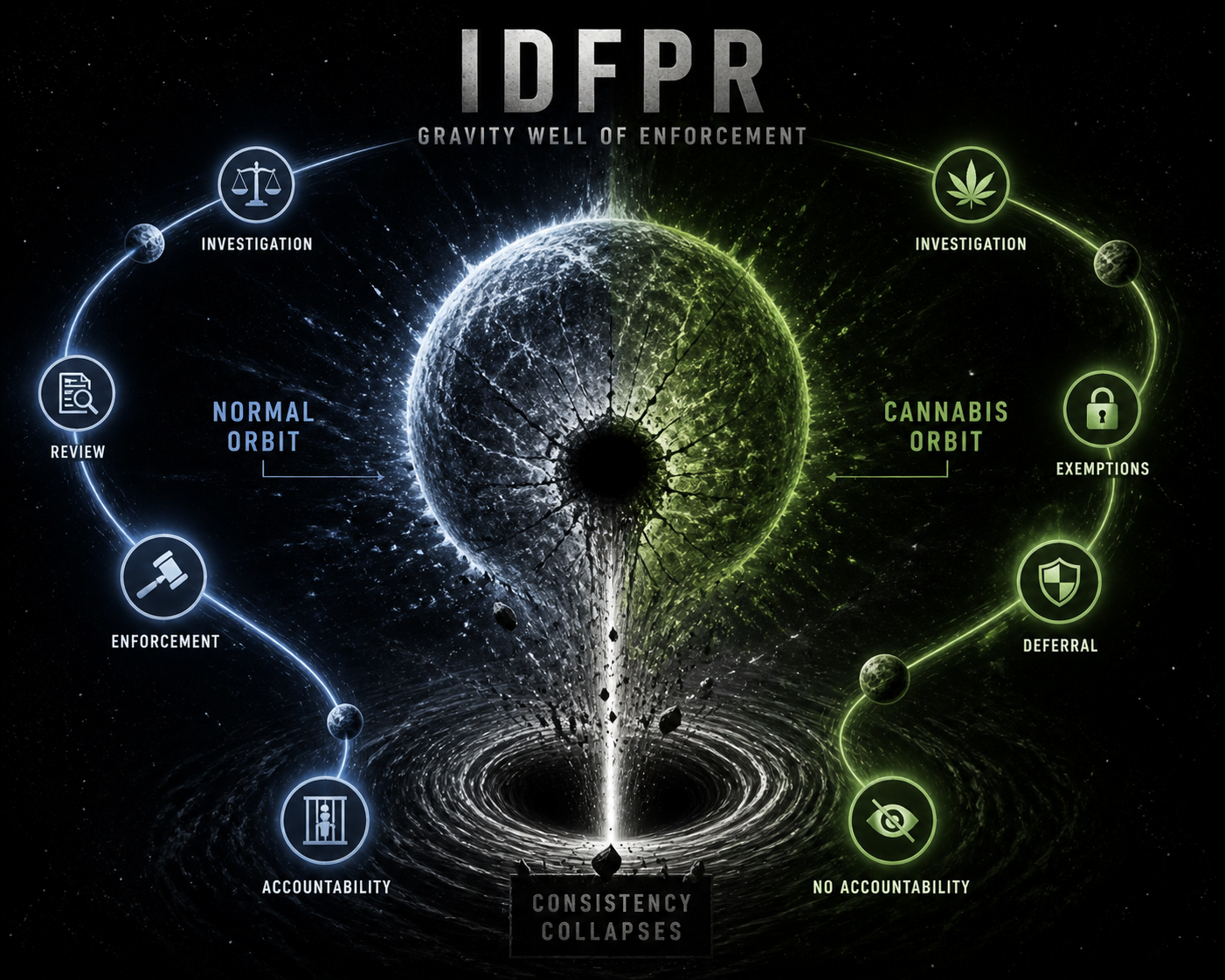 When Gravity Stops Bending: A Structural Test of IDFPR Enforcement and Ethics
