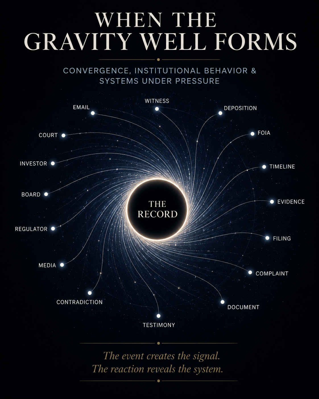 When the Gravity Well Forms
