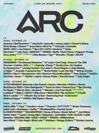 ARC Music Festival 2026: Chicago Comes Home to House Music for Labor Day Weekend