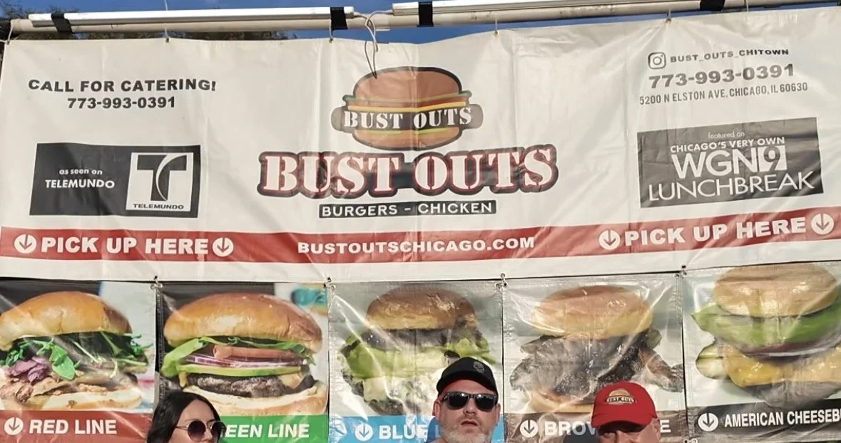 Bust Outs at El Grito Chicago: This CTA-Themed Burger Stop Is Worth the Ride