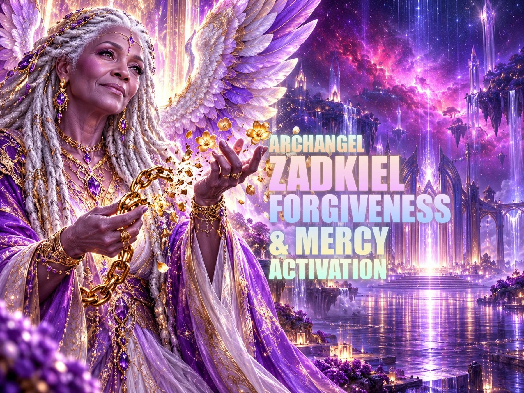 Angels and Watchers Archangel Zadkiel — Forgiveness & Mercy Activation — original session artwork