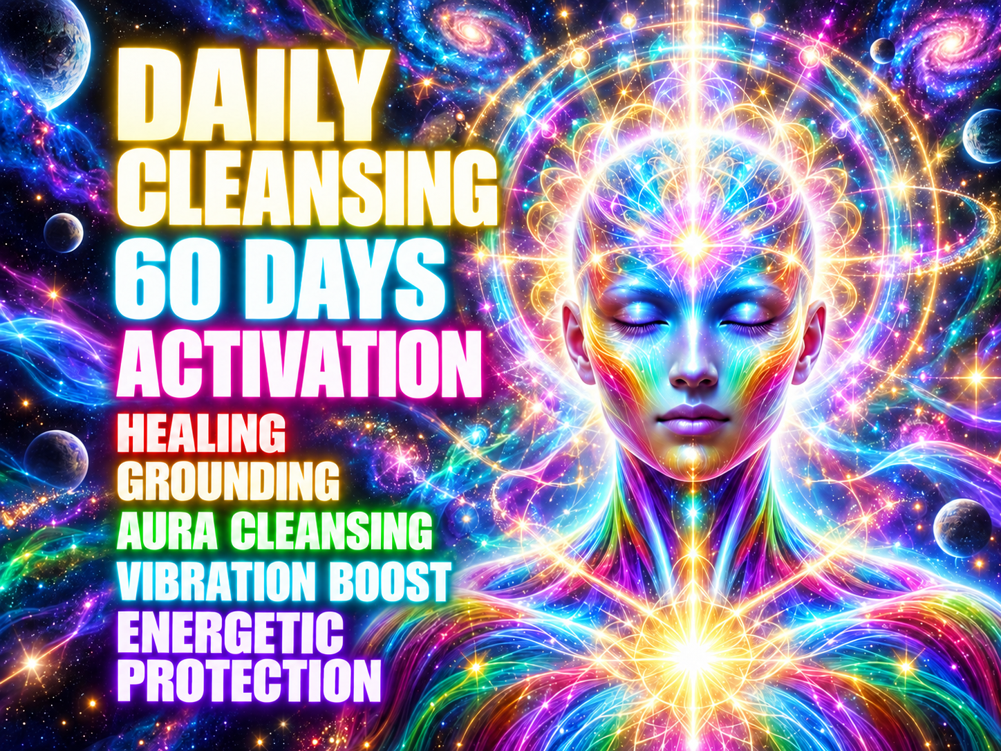 Daily Cleansing 60 Days Activation — Healing, Grounding, Aura Cleansing & Energetic Protection