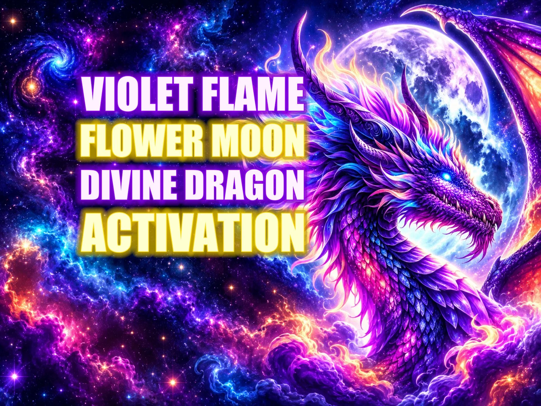 Violet Flame Flower Moon Divine Dragon Activation