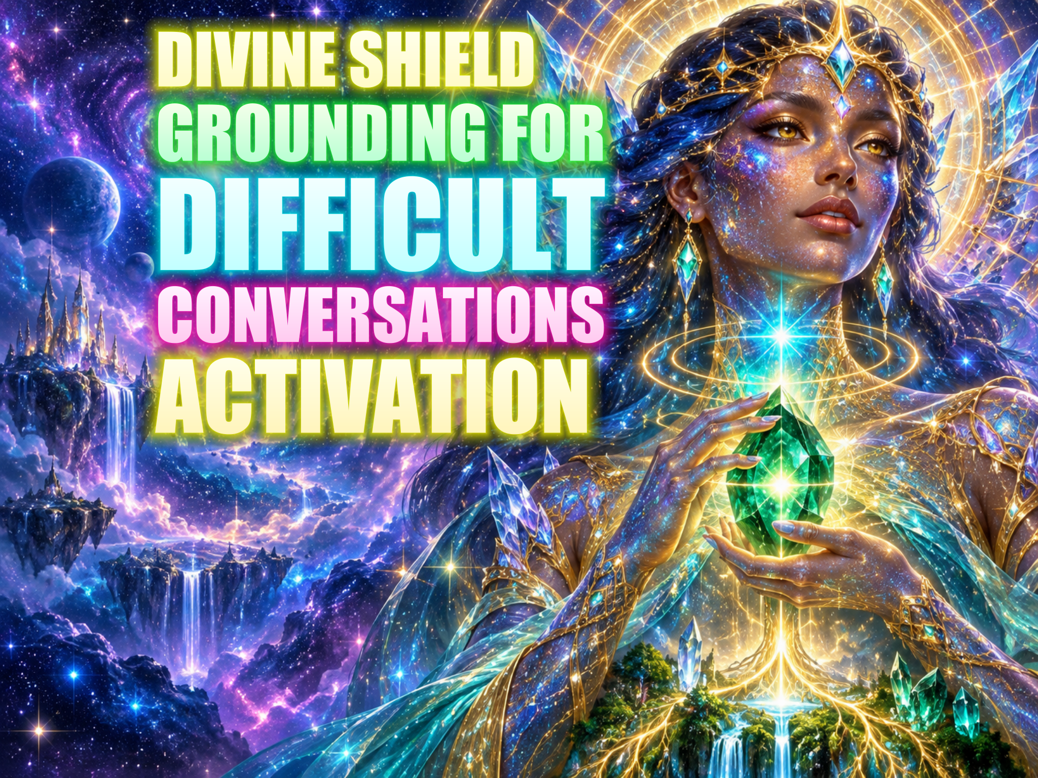 Divine Genesis + Shield Divine Shield Grounding for Difficult Conversations Activation — original session artwork