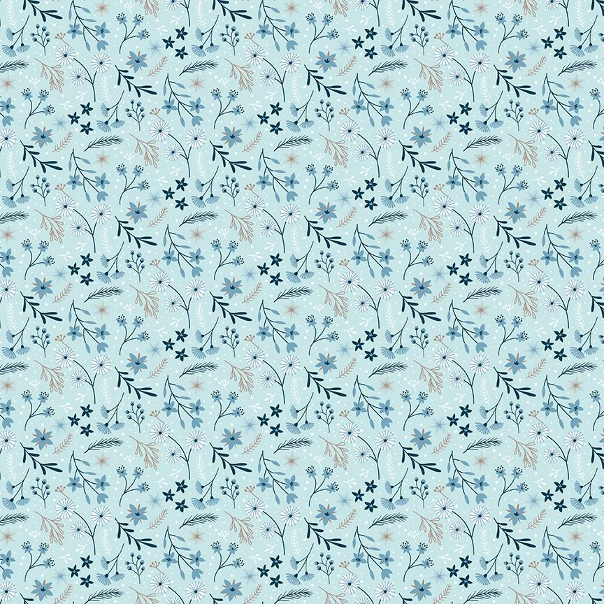 Aqua- Floral- WinterMagic- c16361
