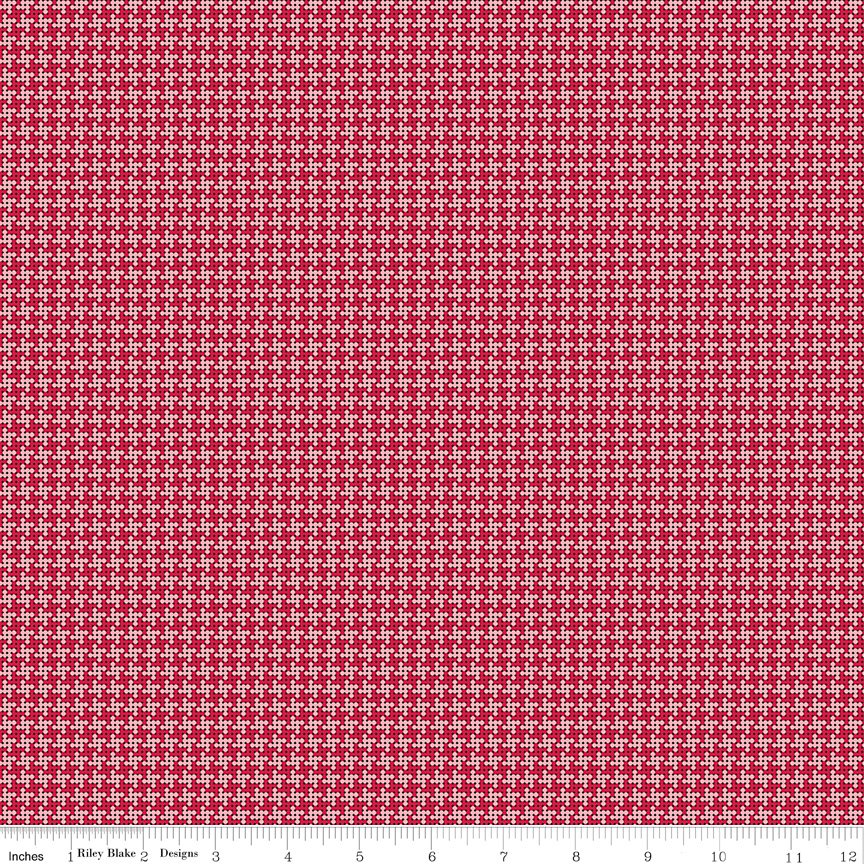Red- Houndstooth- Cloudburst- c16187