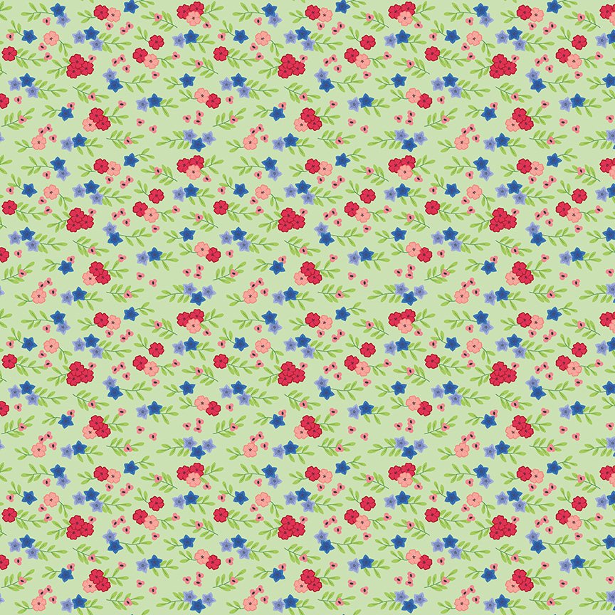 Green- Floral- Cloudburst- C16184