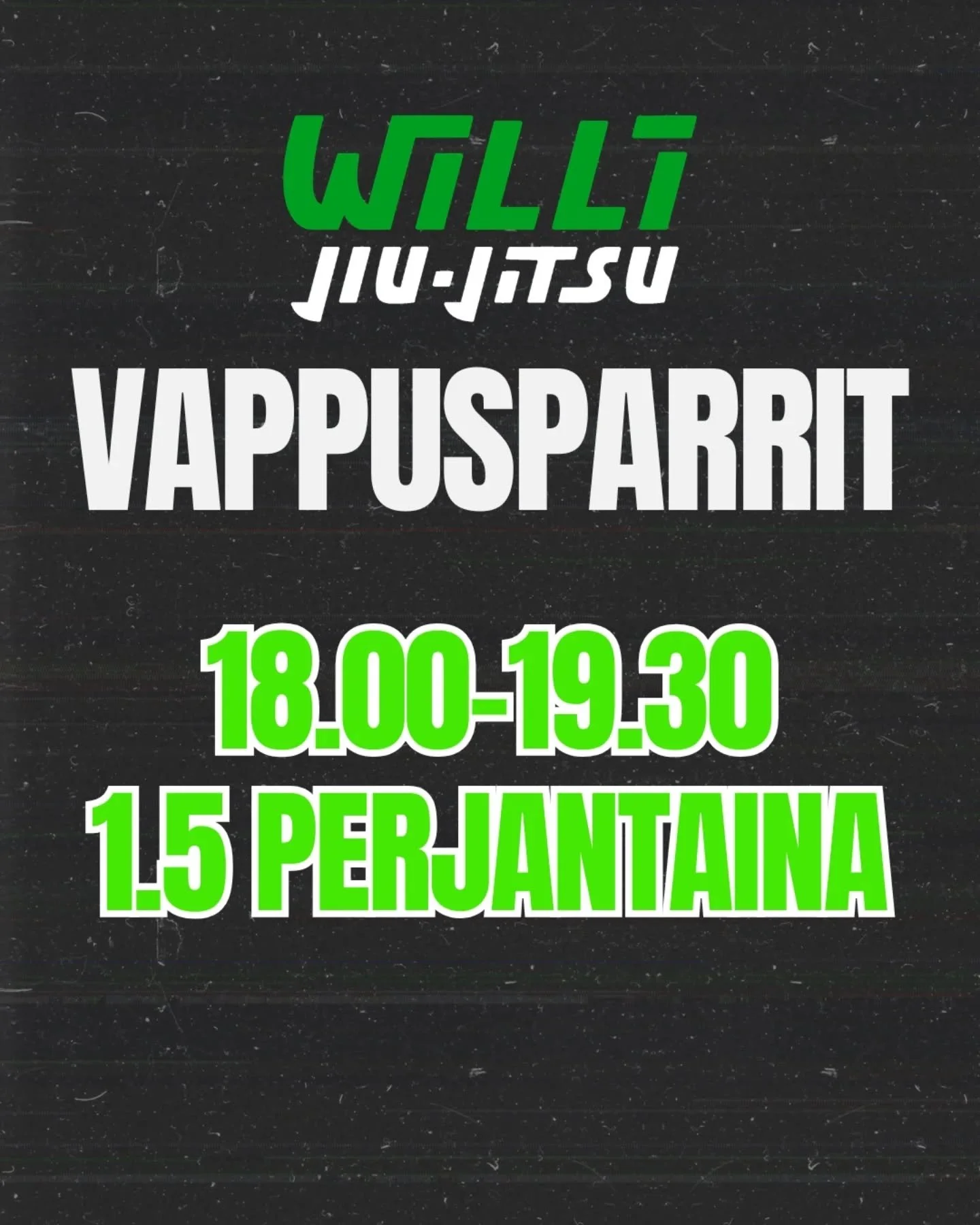 Perjantaina Vappusparrit 18-19.30

Kaikki tervetulleita