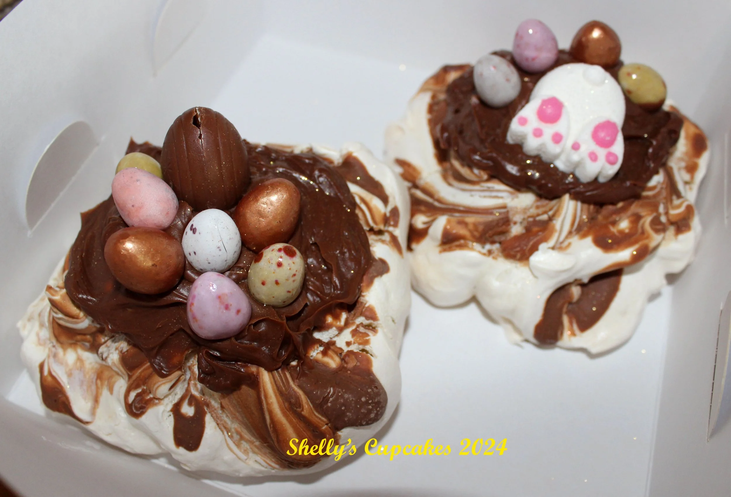 Easter Chocolate Meringue Nests