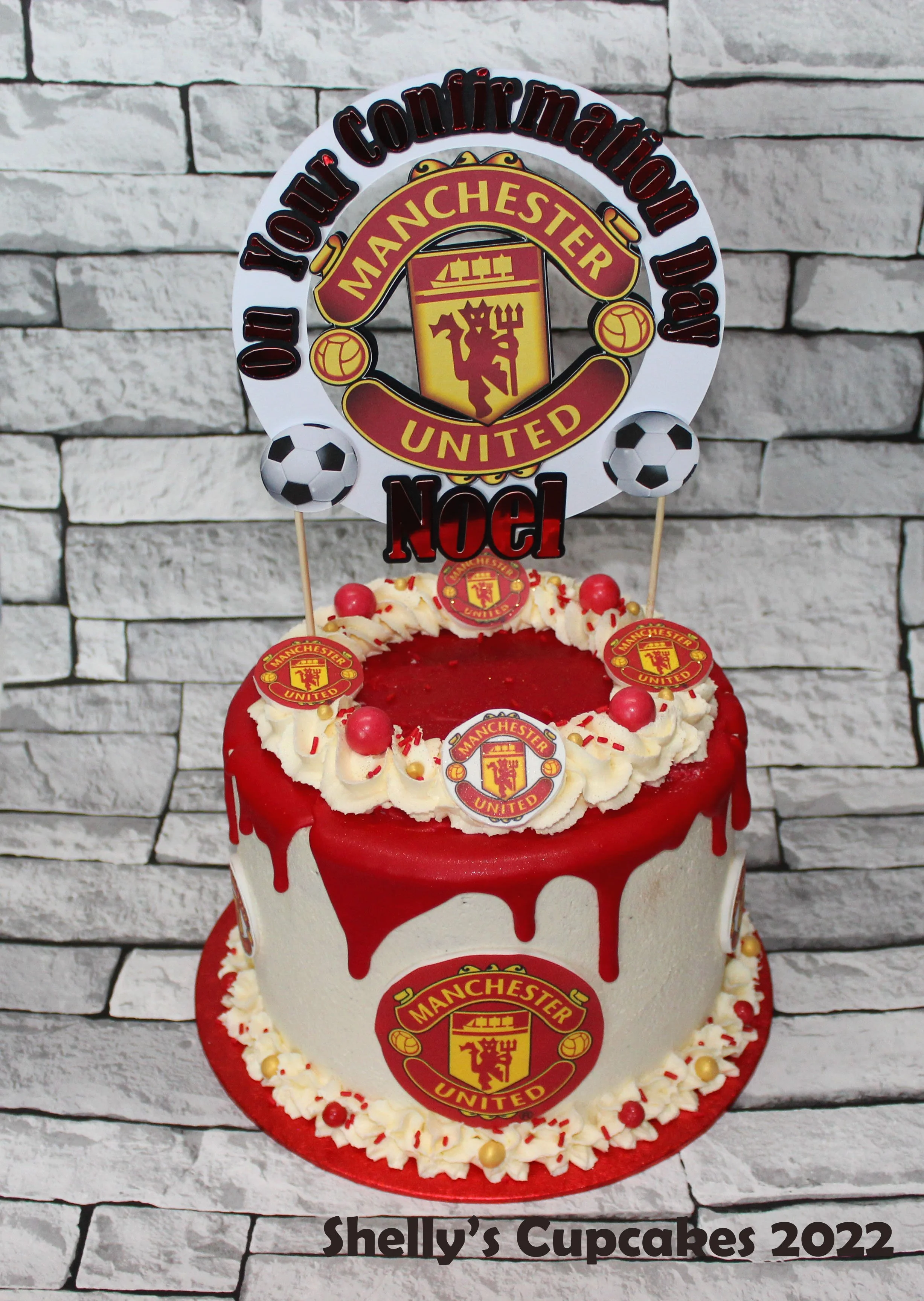 Football Buttercream Drip Manchester United  