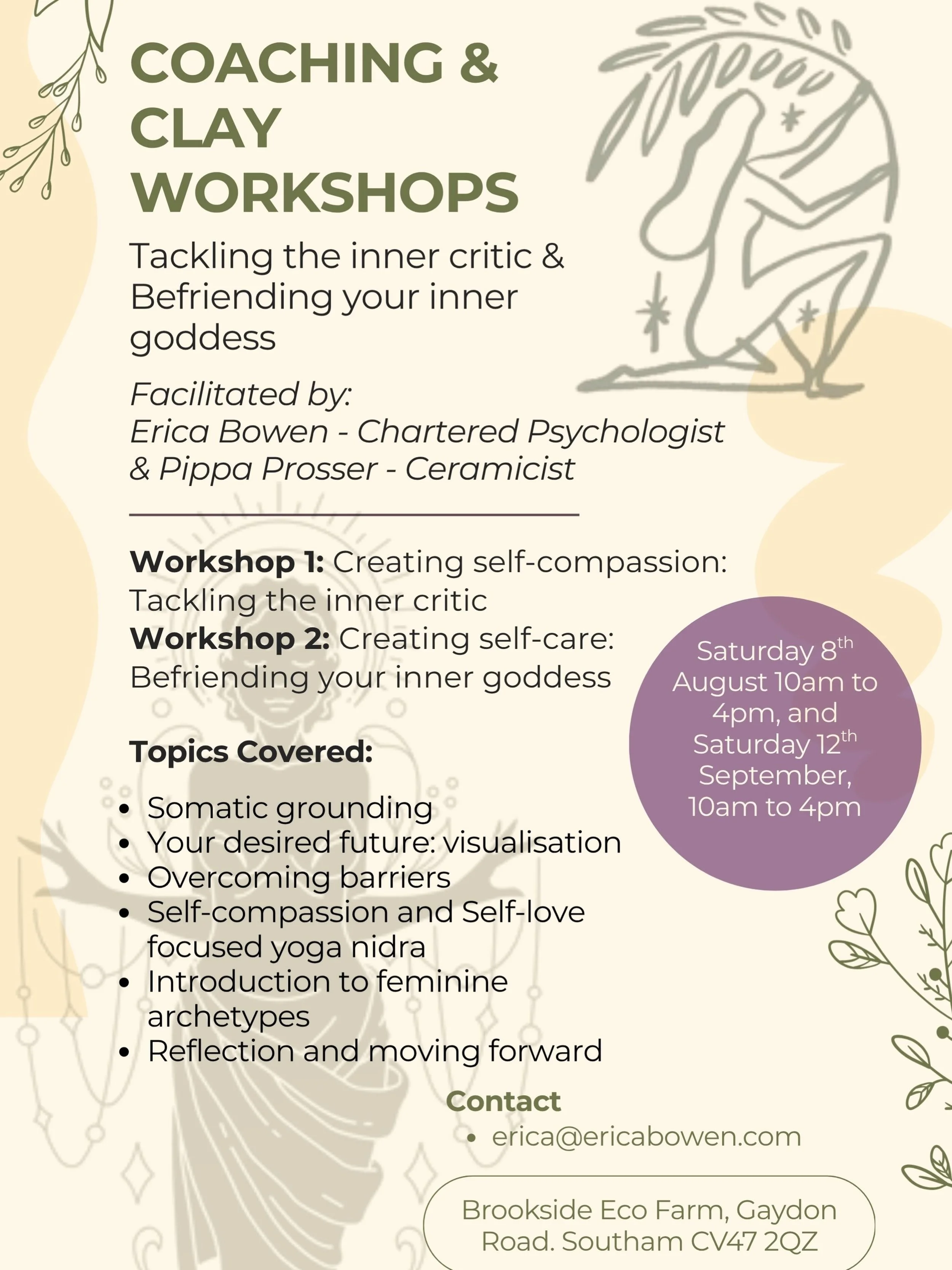 So excited to share that I&rsquo;ve teamed up with psychologist Erica Bowen, who specialises in coaching women navigating life&rsquo;s transitions ✨

Together, we&rsquo;re combining her coaching tools with the creative, grounding process of working w