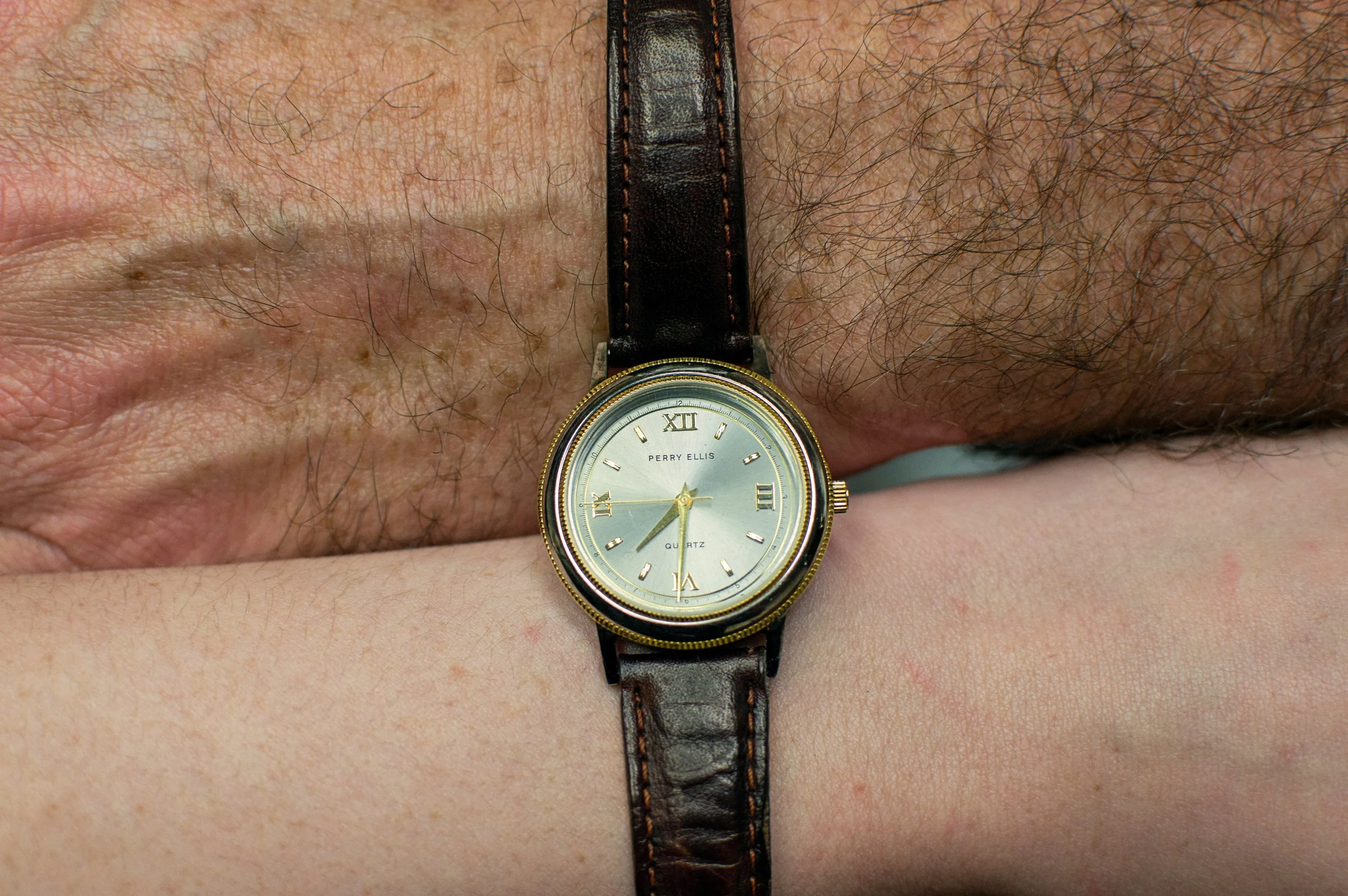 Riley Johnston, "With Time," 2019. "A few weeks ago I had a breakdown at school, and my dad left work to pick me up. He took me to his office and we spent 30 minutes going through all the junk in his desk drawer and recalling the stories behind them.