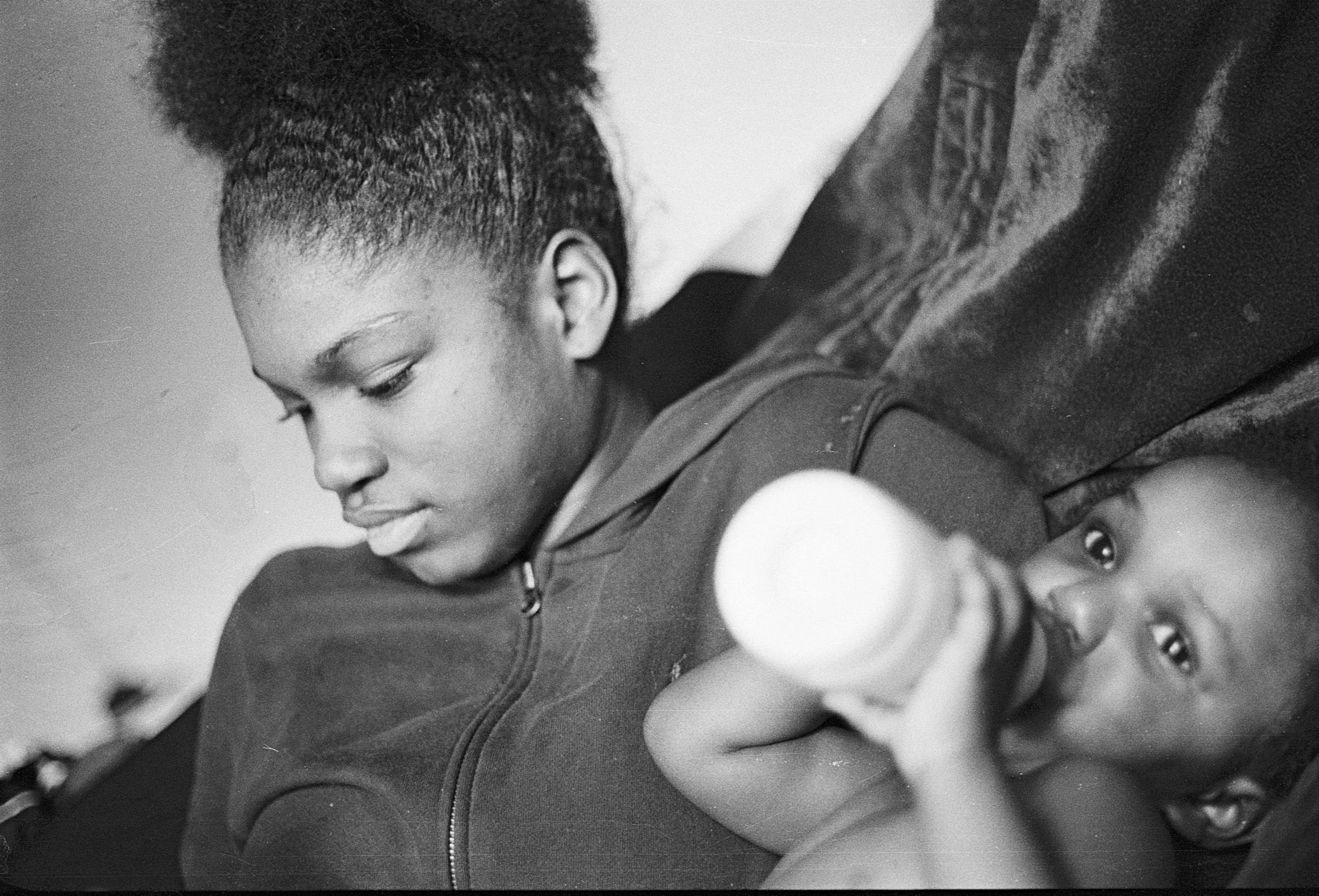 Genesis Harris, "Wide Awake," 2018. "I am tired but you are too busy on your phone to realize it."