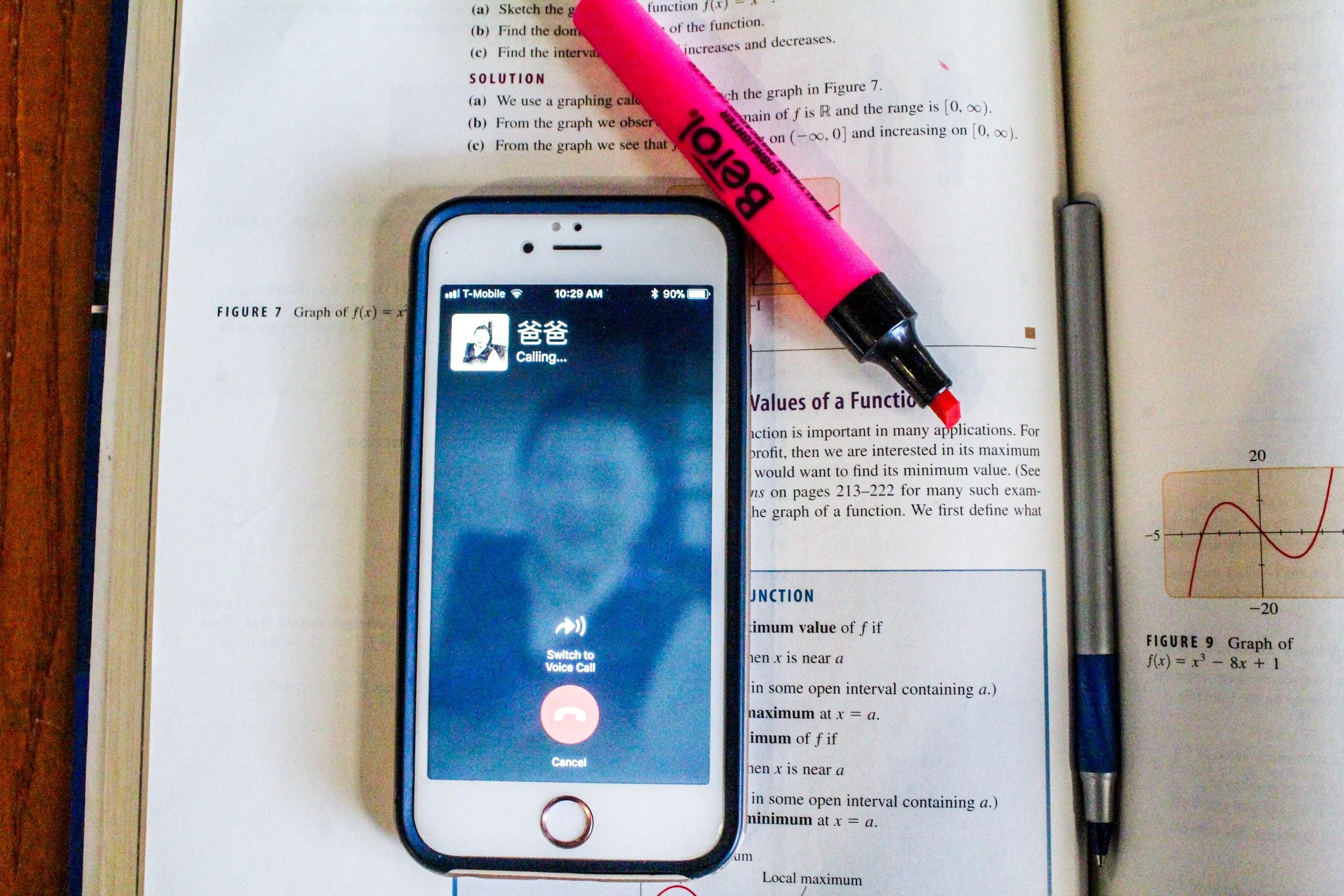 Yeneca Kim, "Connection," 2018. "I am calling my dad on my phone while doing my homework. I have a lot of school work but I still want to talk to him. I am waiting for him to answer his phone, thinking he might be busy working. This is how I communic