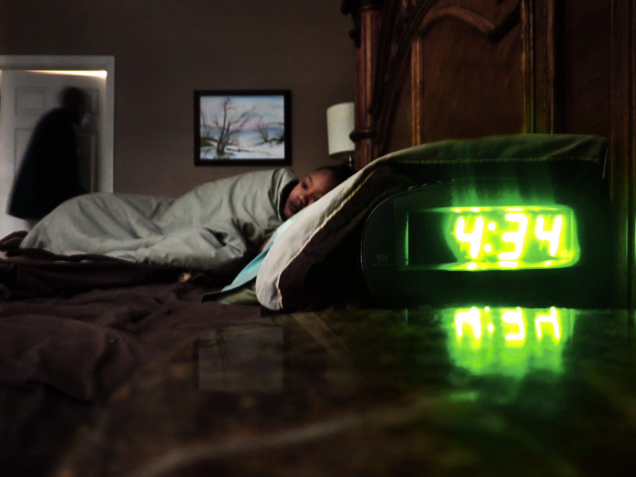 Anya Ivory, "Untitled," 2018. "This picture captures early mornings in my house. My dad is a coach and a history teacher at my high school so we have to wake up at 5 a.m. to get to practice. My mom doesn’t wake up until later, so we don’t spend time