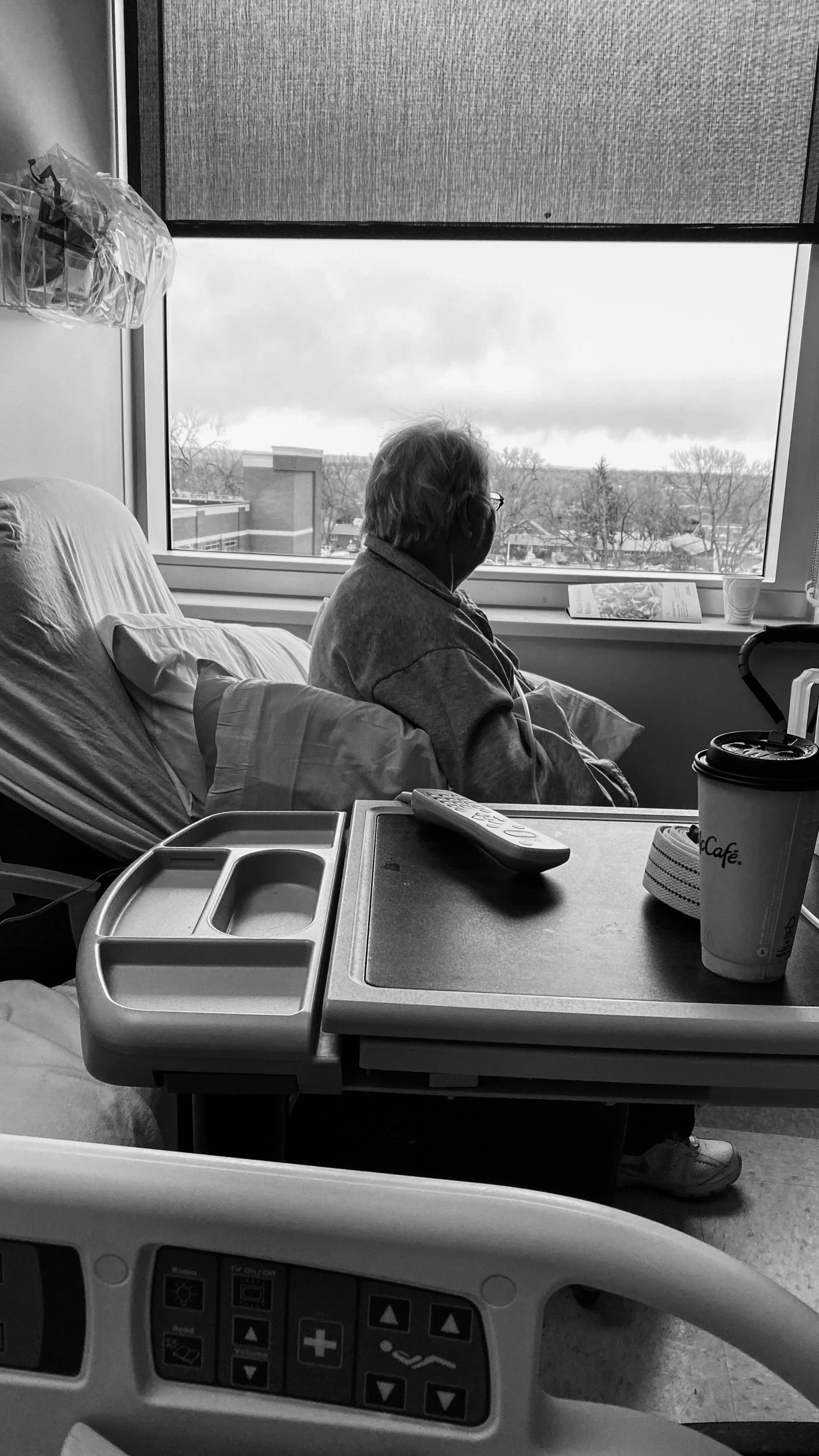 Guillermo Gaucin, "Thanatophobia," 2021. The hospital staff called and said that if something happened to my grandma, she told them not to resuscitate. I can remember looking around the table at the family and seeing them just snap their heads toward