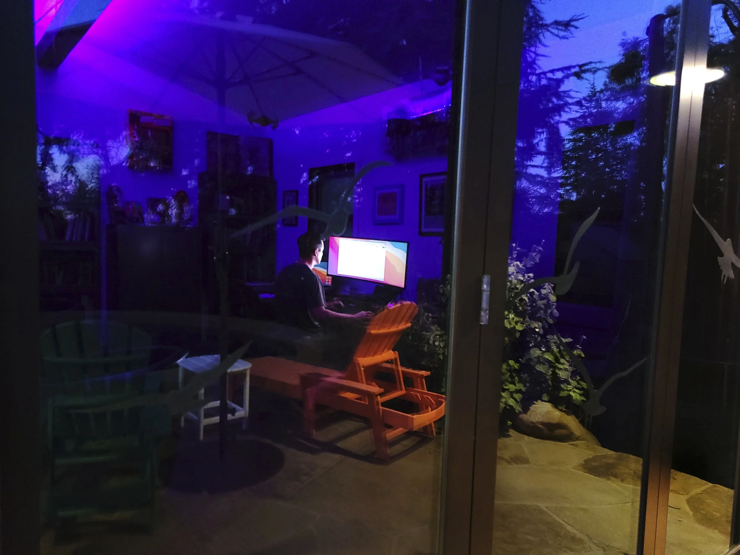 Parker Petroc, "Personal Bubble," 2022.
My dad usually spends the night out in his studio working on personal projects or work projects. His studio is disconnected from the house, and he usually loses track of time doing what he loves.