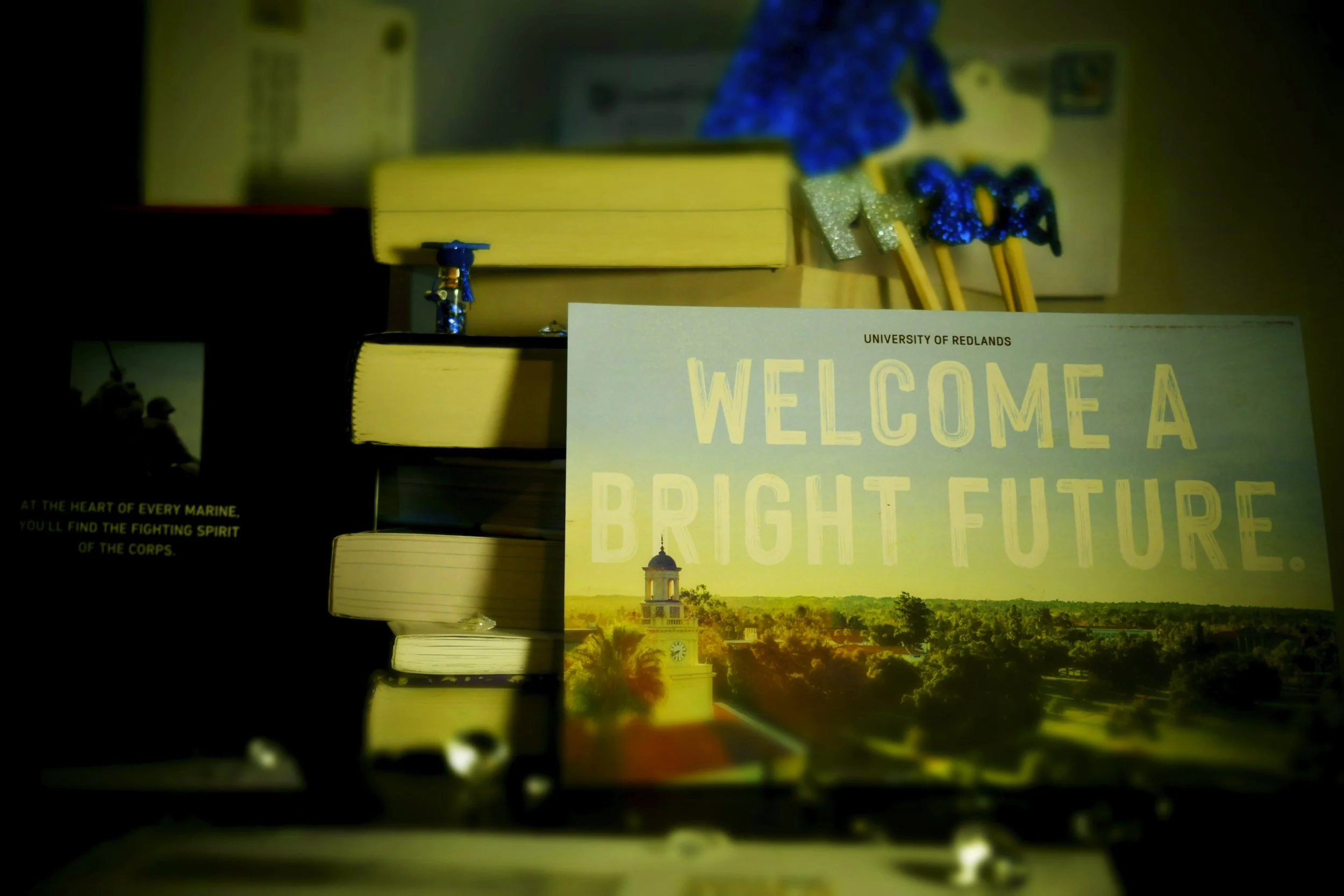 Guillermo Gaucin, "Welcome to a Bright Future.", 2021. Welcome to a Bright Future,” said The University of Redlands. I had many letters from colleges, as I am only months away from graduation day, where I will walk up and grab my diploma soon after g