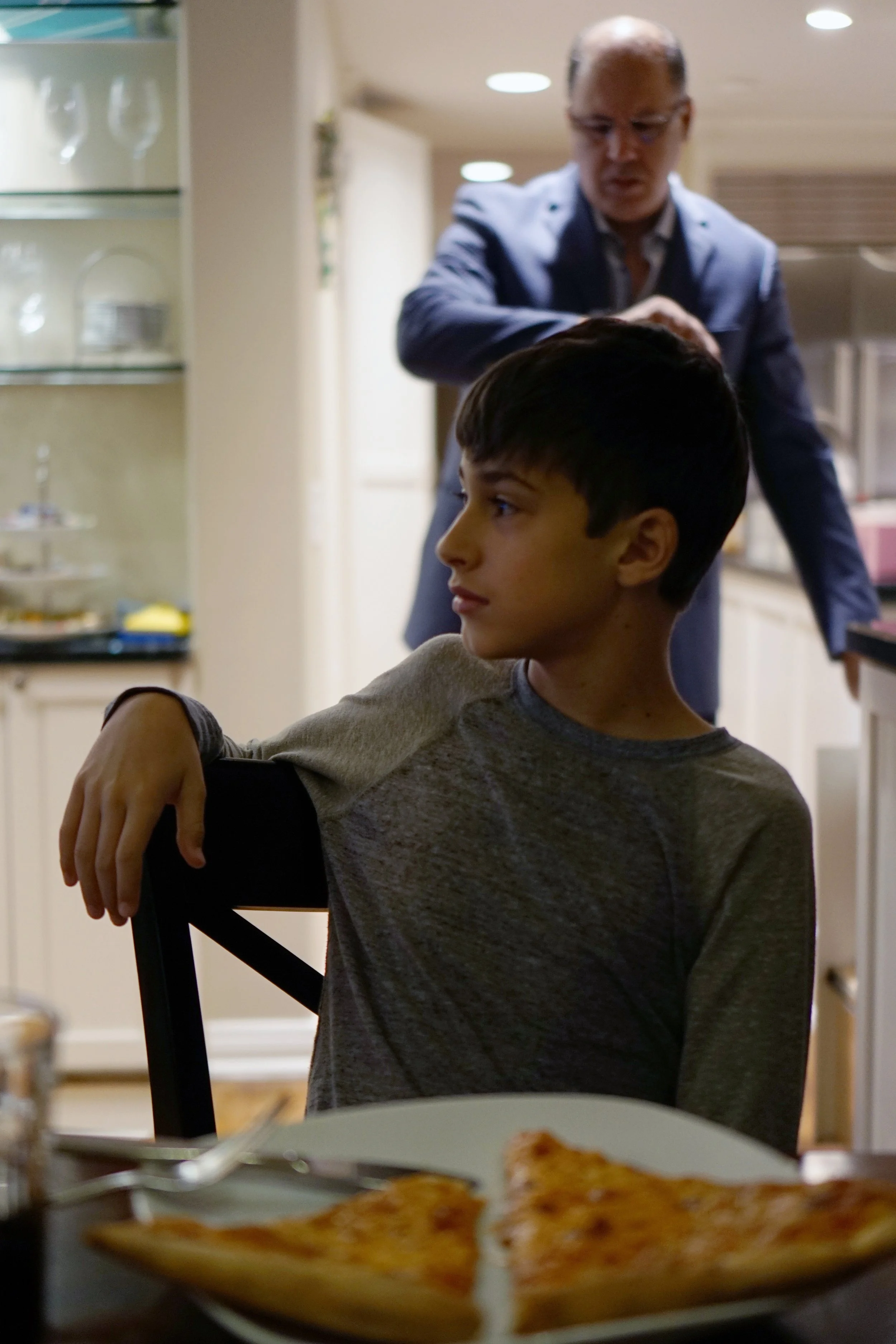 Aneese Nadaf, "Untitled," 2020. "Because my dad is always busy with work, he usually leaves before or during dinner time. This means I am in charge of cooking dinner; however, because I have homework, we usually have frozen meals or, on occasion, tak