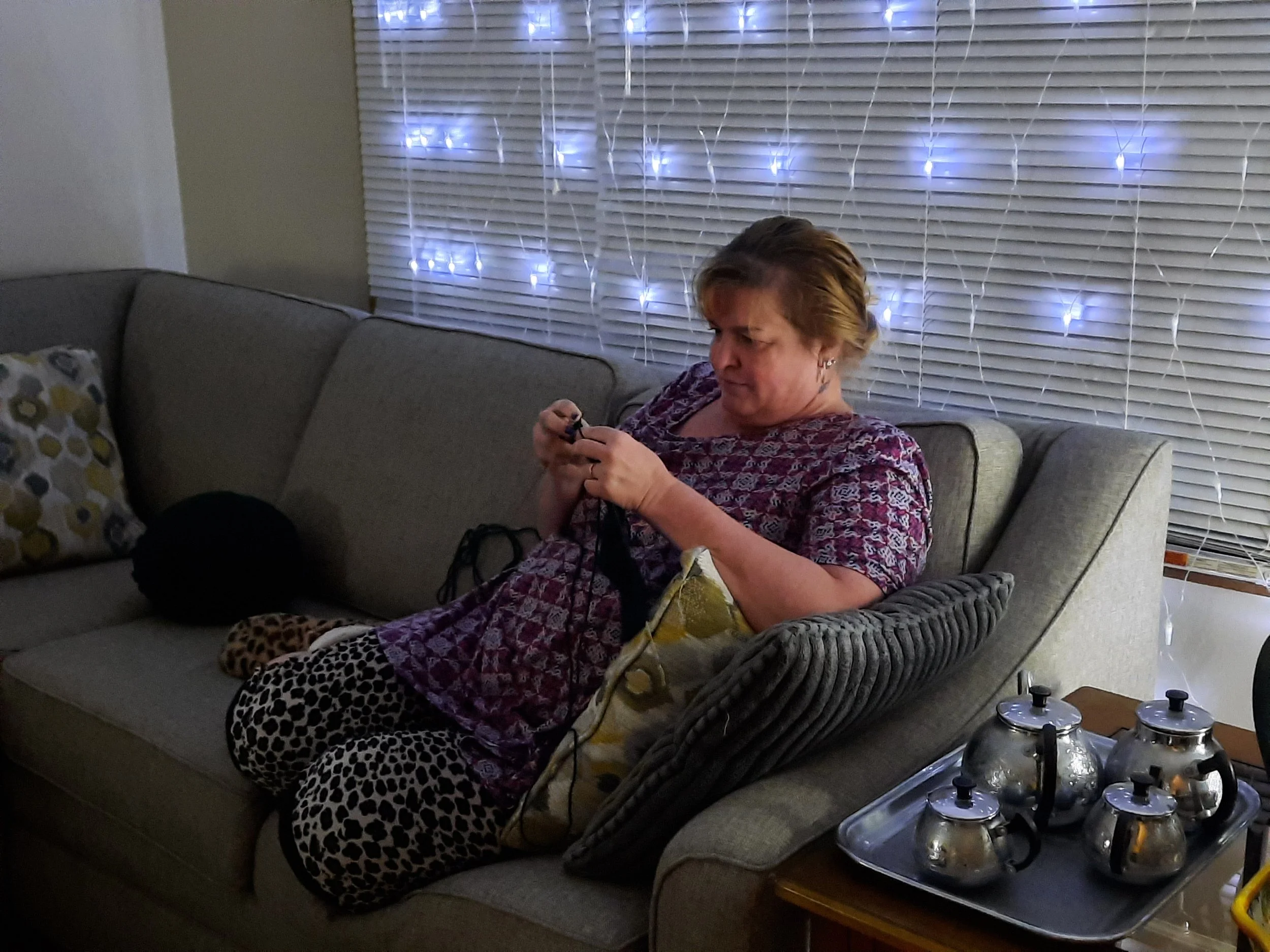 Ayata Connacher, "Relaxation," 2022.
My family and I are from Ukraine, we moved here in June 2021, but things were not so smooth. After the war started for the second time, we were unable to take our grandmother from there, which took a lot of time,