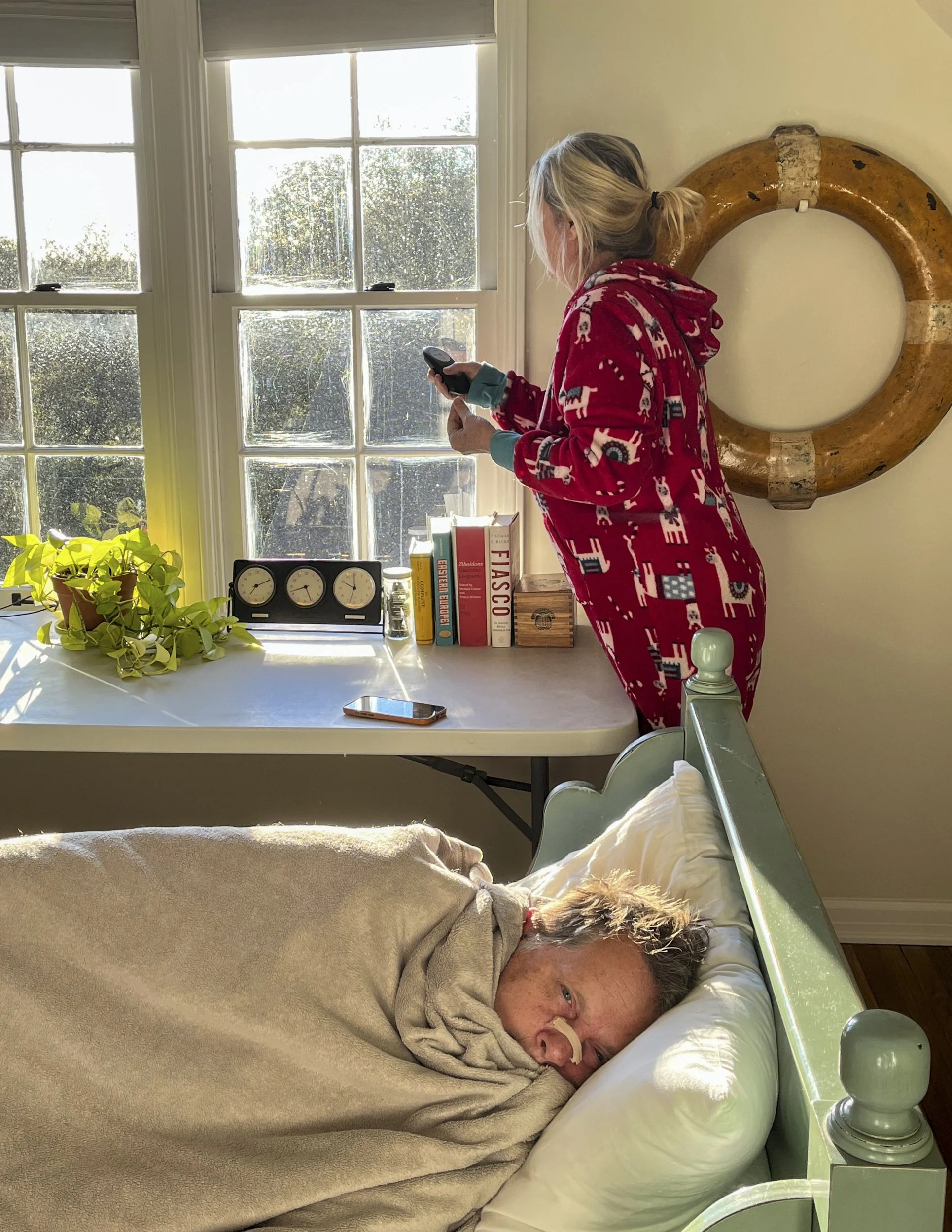 Lia Jones, "Sunday Mornings," 2022.
My father snores loudly at night. So he sometimes volunteers to sleep in my brother’s old room, so my mother can also rest and prepare for the weekend's chores.