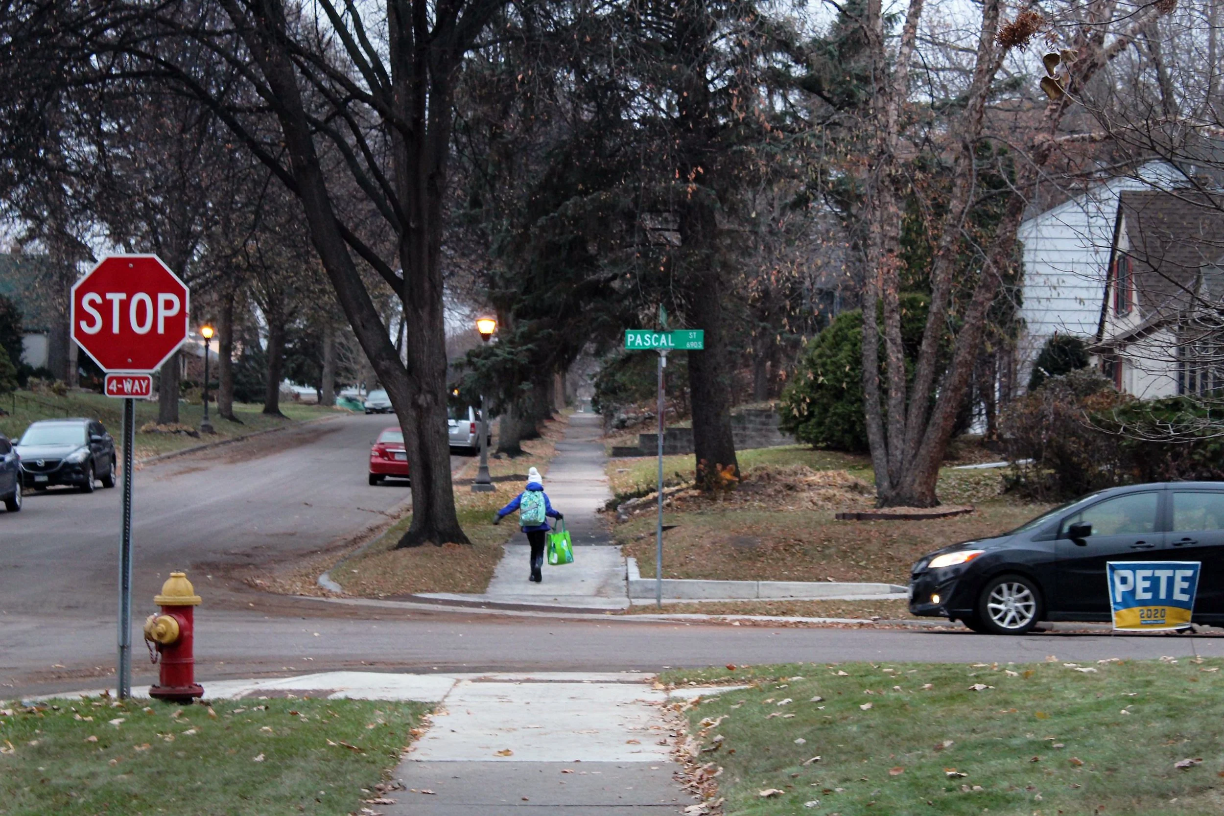 Jonas Bray, "Routine," 2019. "My sister walks up the street to our neighbor's house every morning so that she can carpool to school. She insists on leaving at 7:20 every morning—when our neighbors are getting out of bed—as she’s afraid the carpool wi