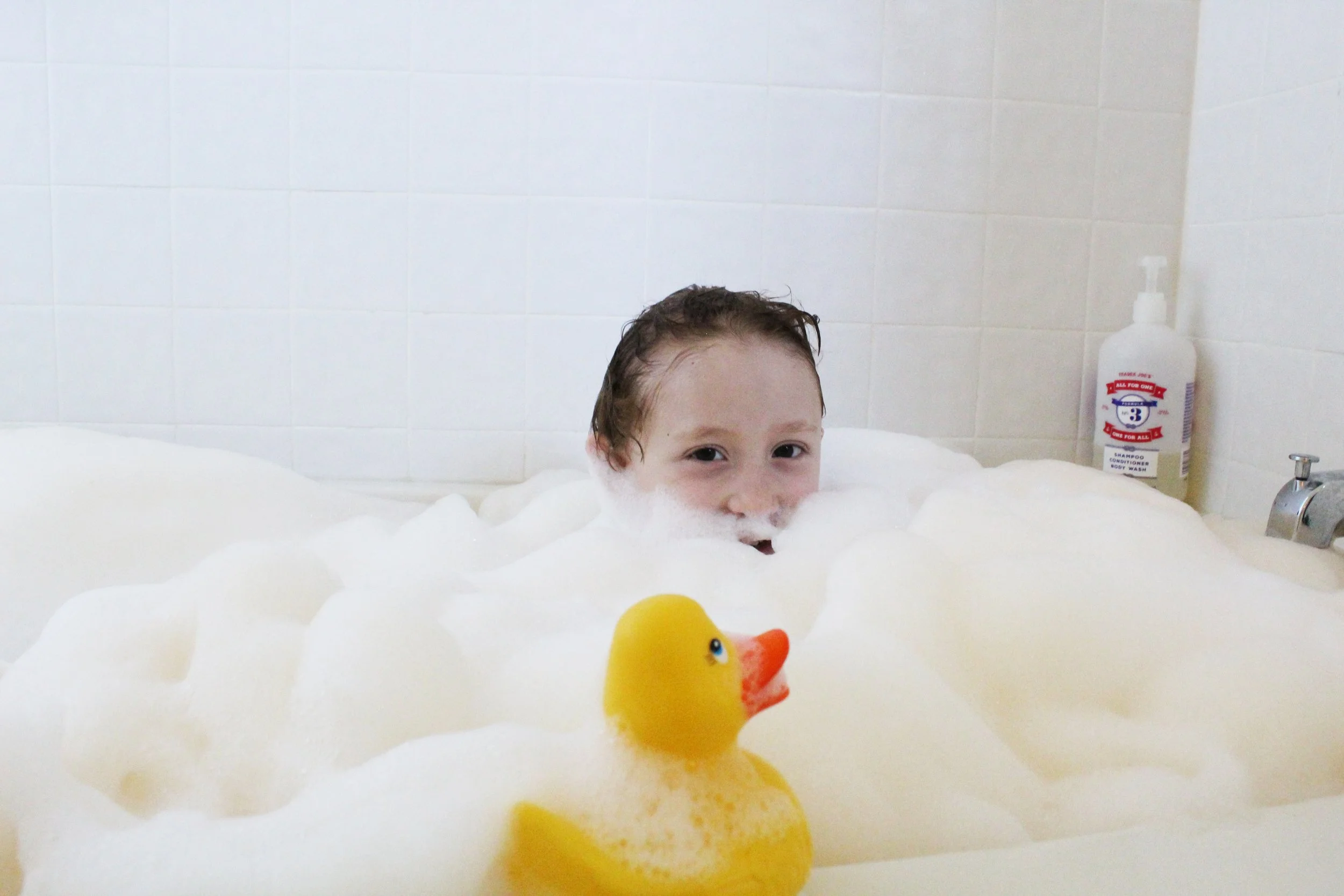 Tigerlily Hopson, "Bubbles," 2020. "At my dad’s house, I have a responsibility to care for my little brother, and I do everything from giving him a bath to reading him Harry Potter to making sure he eats his vegetables to letting him curl up in my ar