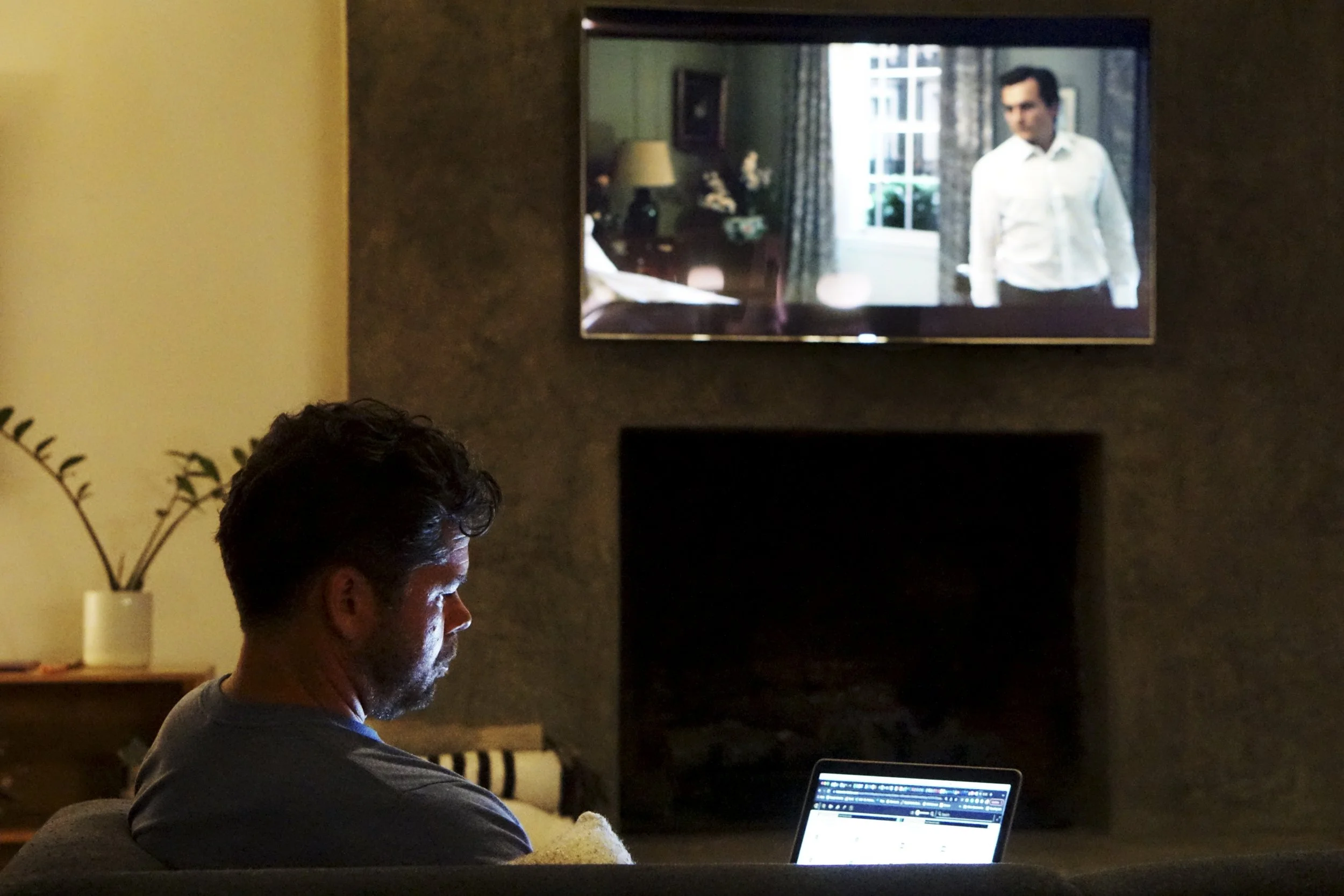 Chloe Lewcock, "Multitasking," 2022.
Even though we are home and spending time as a family, we all still have work to focus on and have to balance both. As individuals, we do our own thing while spending time together as a family.