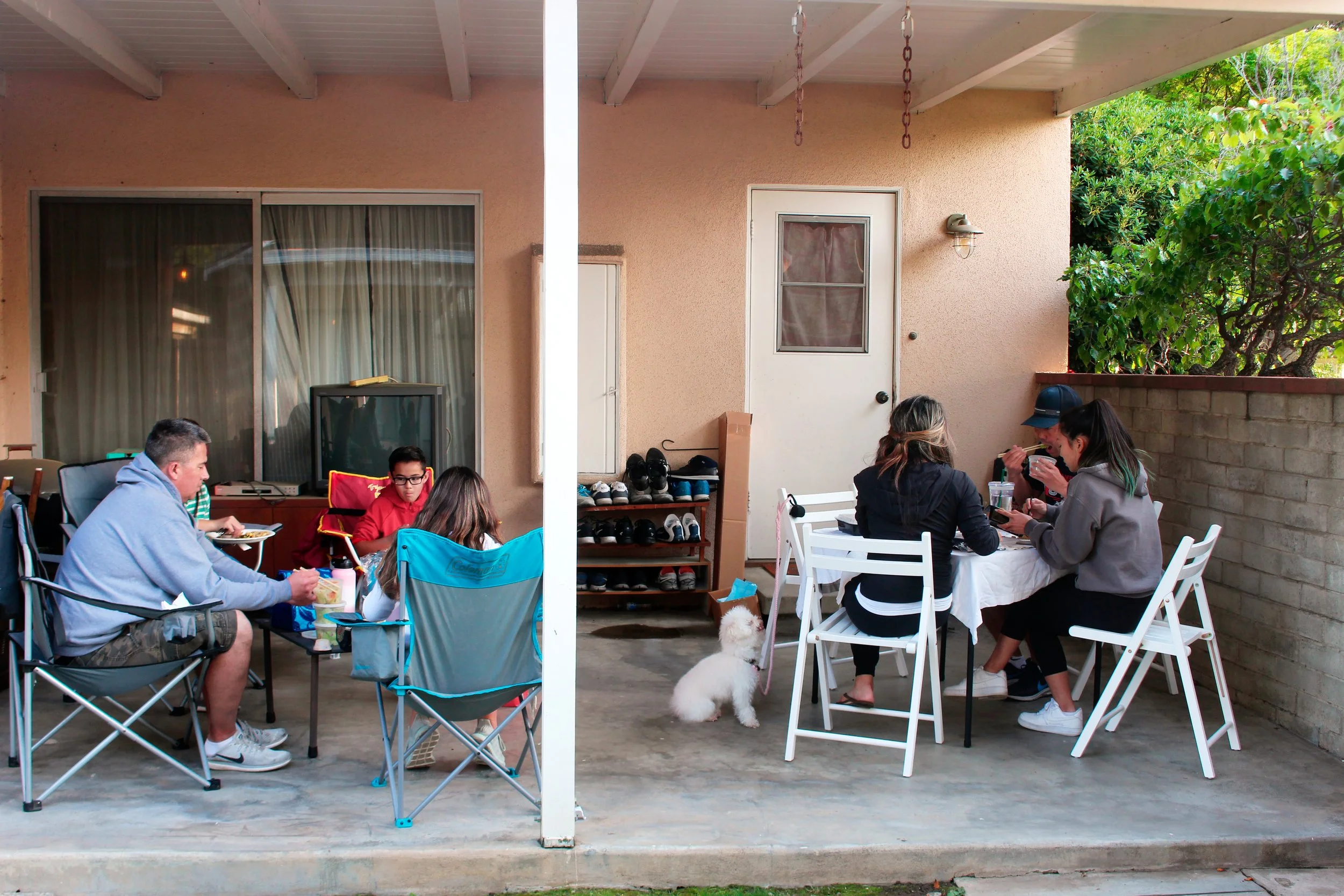 Mikaylie Kiyomura, "Sunday Dinners," 2020. "Every Sunday, my family goes to dinner with my cousin's family. It has been our tradition for about a year, and it means a lot to everyone since they do not live close. Due to COVID-19, we did not think we