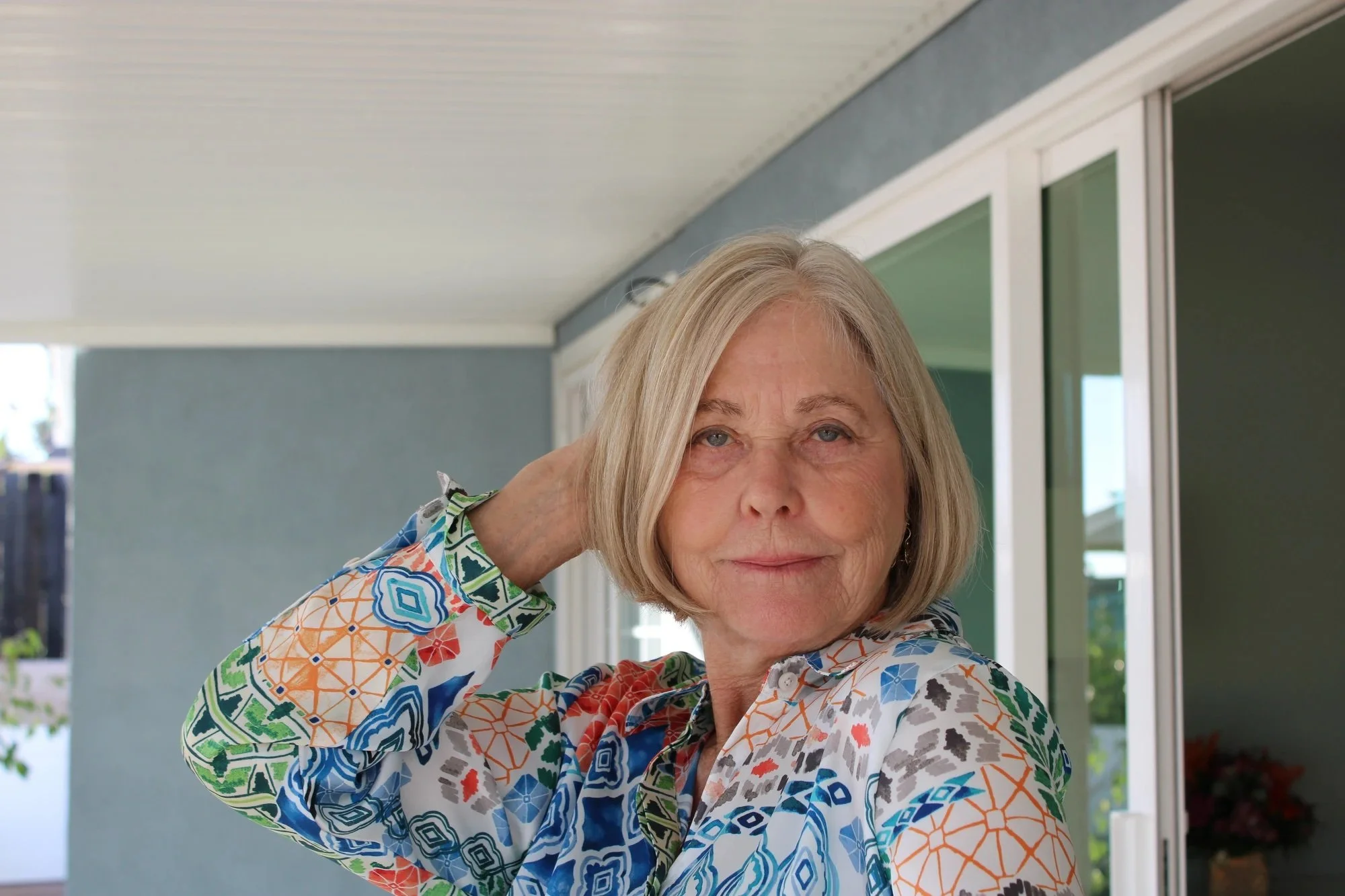 Atlas Christenson, "Young Attitude," 2024. Even though she’s older, my grandma is always up for some sort of adventure. She loves making colorful quilts and tending to her huge crazy garden. We travel and explore new places together.