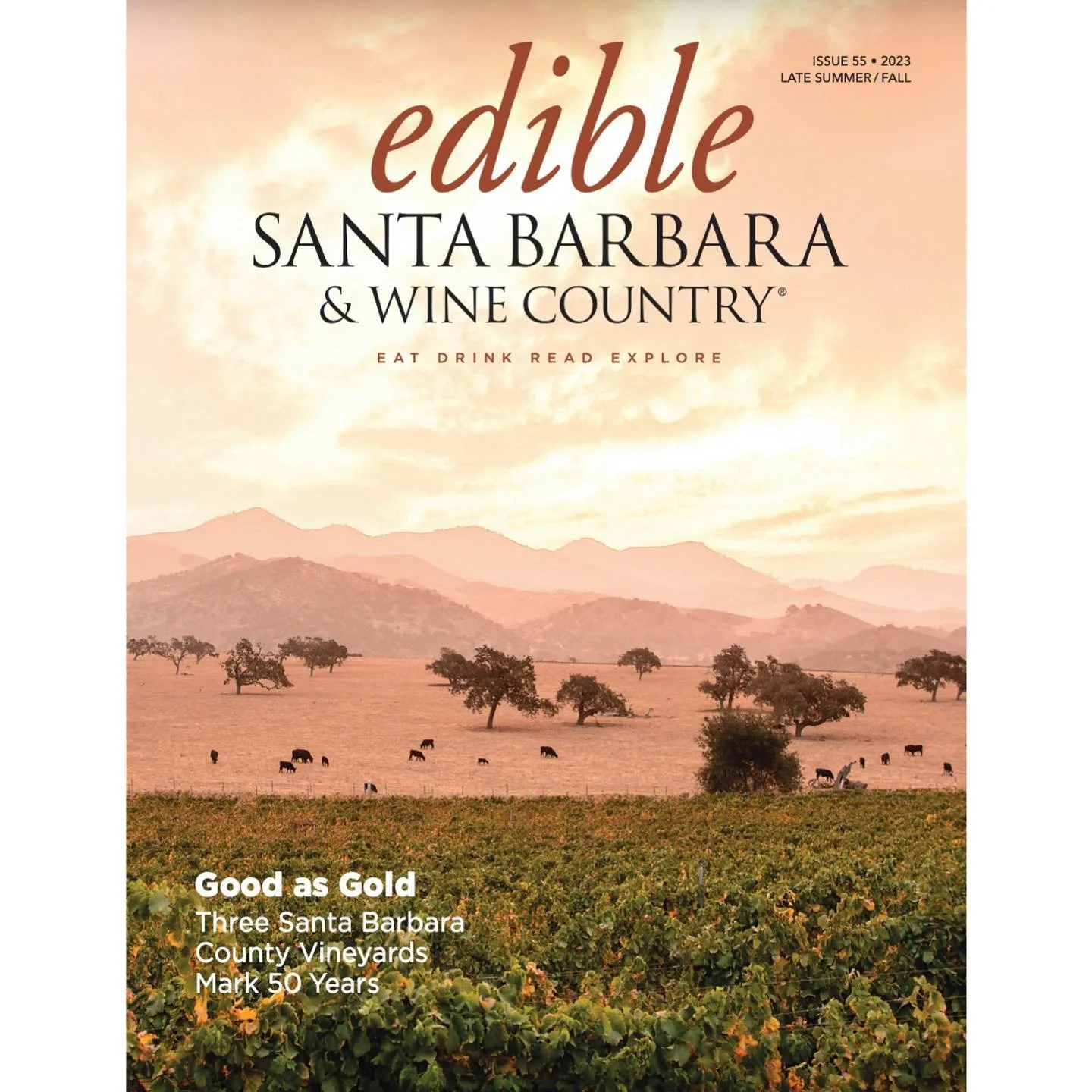 We love seeing not one but THREE of our clients gracing the cover of Edible Santa Barbara! In her cover story, writer Wendy Thies Sell spotlights the golden anniversaries of Bien Nacido, Riverbench and Zaca Mesa &ndash; three iconic, family-owned vin