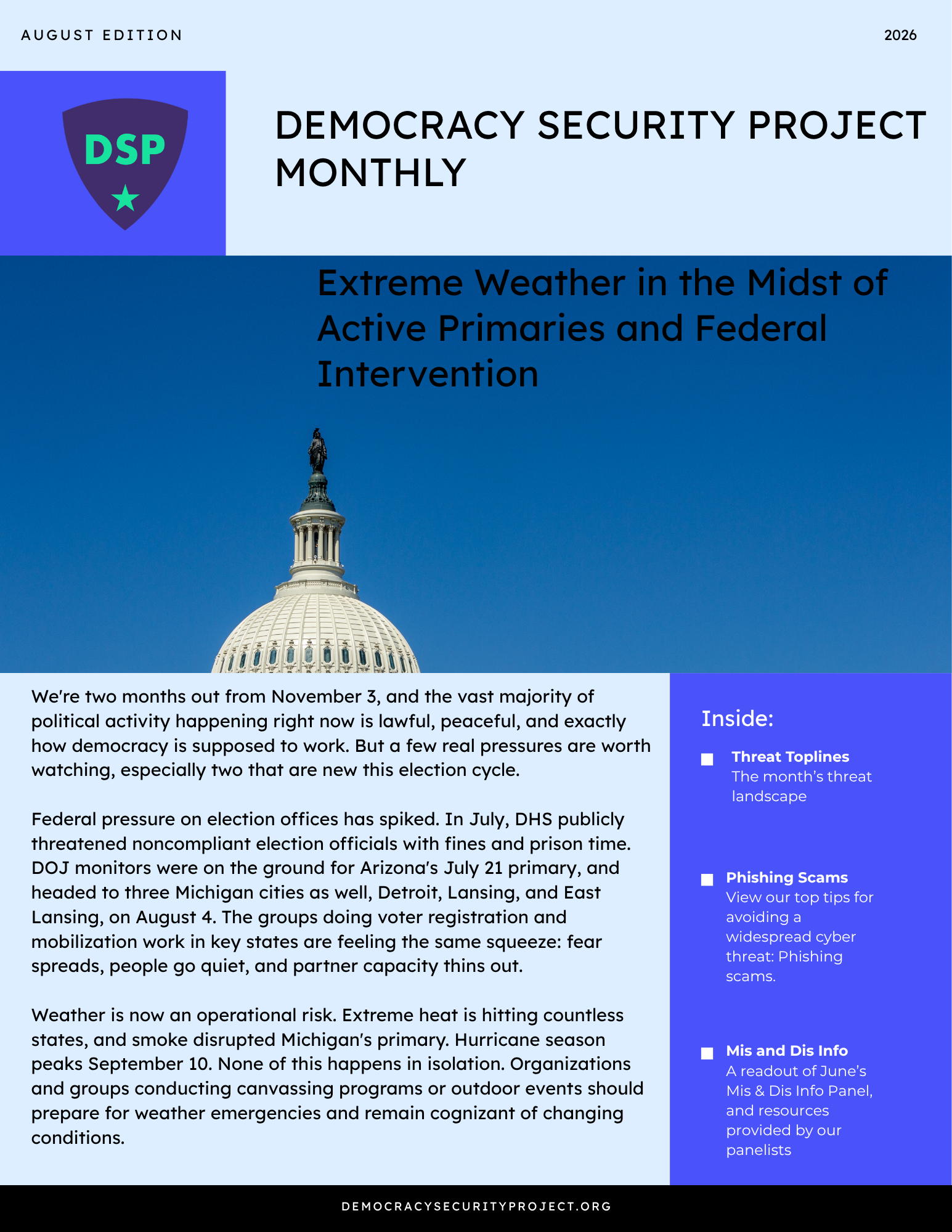 August Newsletter