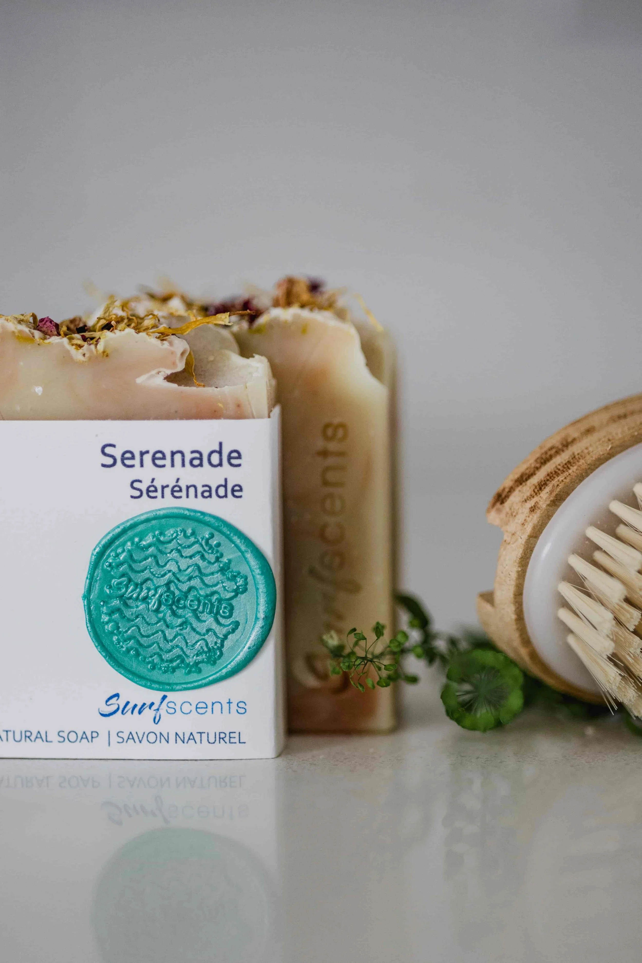 Serenade natural soap close up