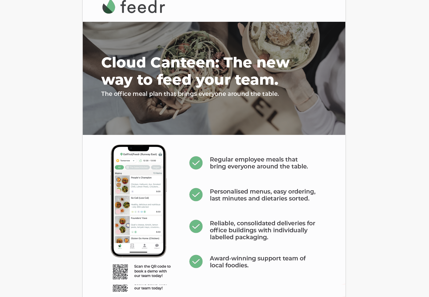 Cloud canteen banner