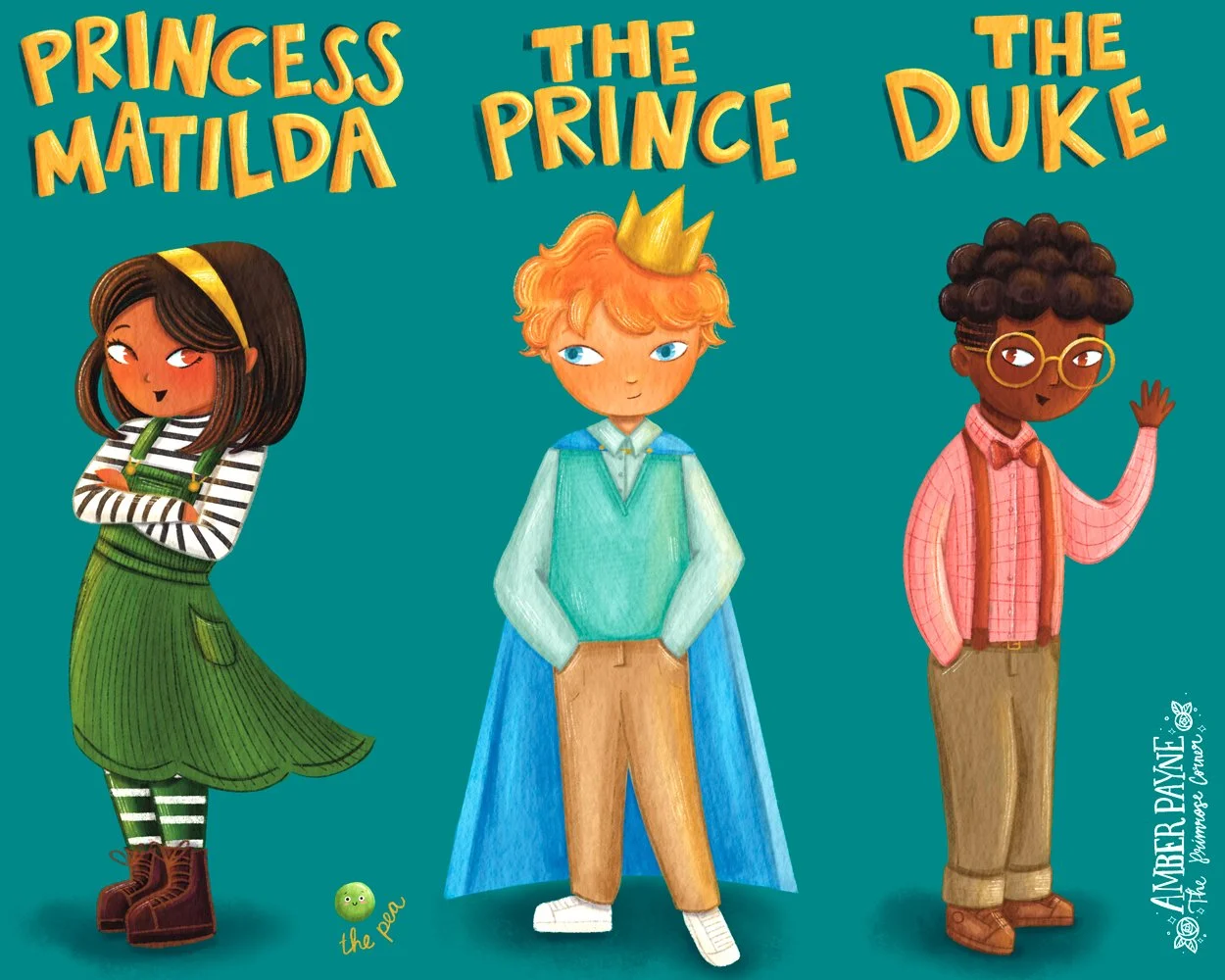 Character Sheet. Chidlren's Picture Book Illustration by Amber Payne of The Primrose Corner