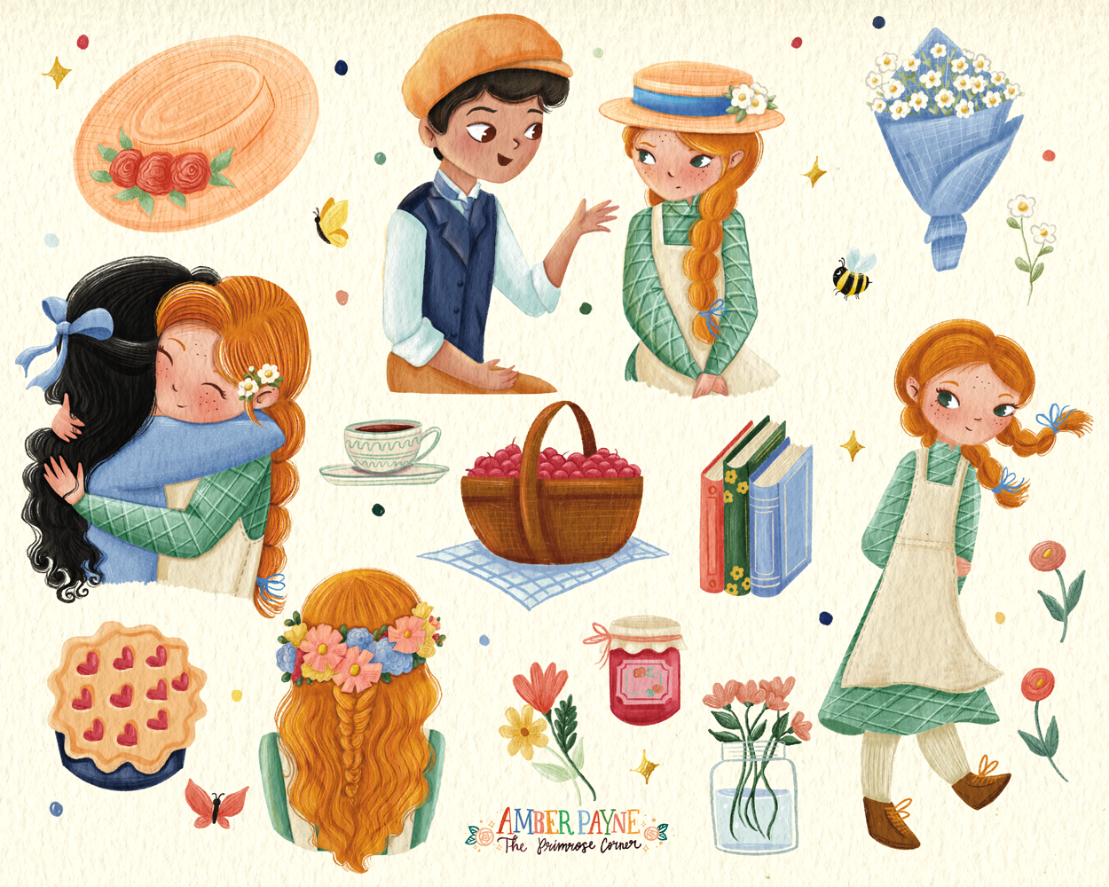 Anne of Green Gables Middle Grade Ilustration by Amber Payne of The Primrose Corner