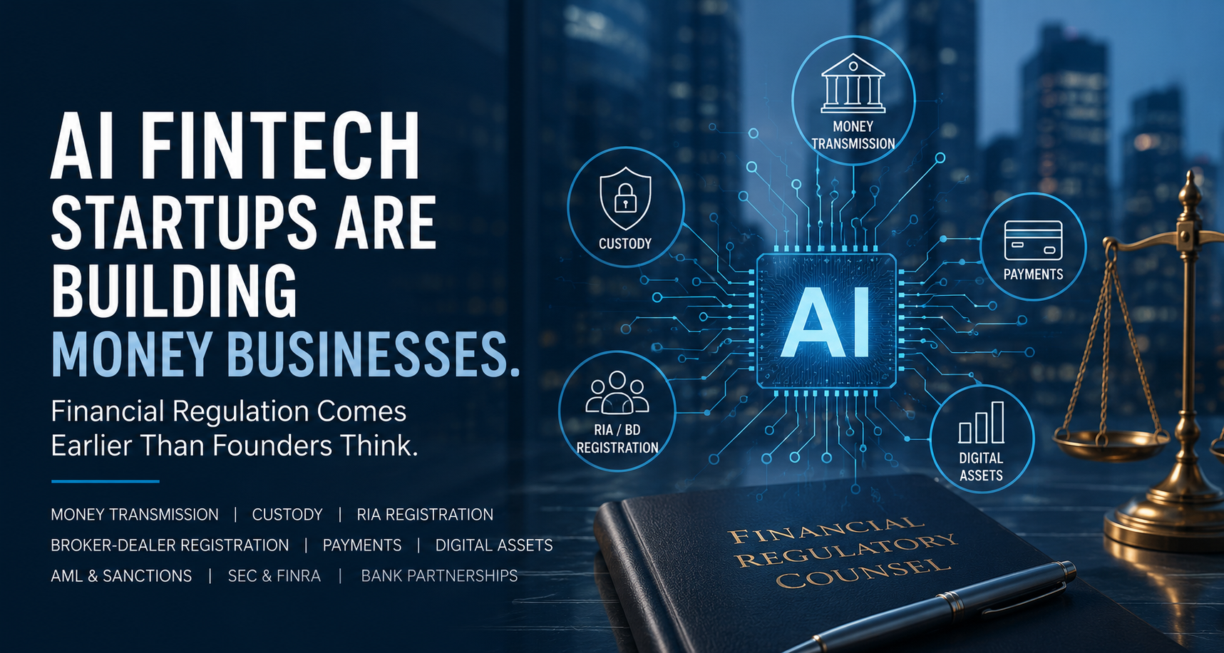 AI Fintech Startups Are Building Money Businesses. Financial Regulation Comes Earlier Than Founders Think.