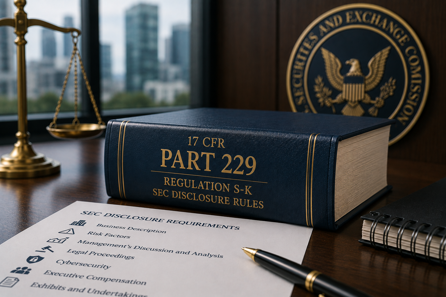 17 CFR Part 229 Explained: Regulation S-K, SEC Disclosure Rules, Business Description, Risk Factors, MD&amp;A, Cybersecurity, Executive Compensation, Exhibits, and Public Company Reporting