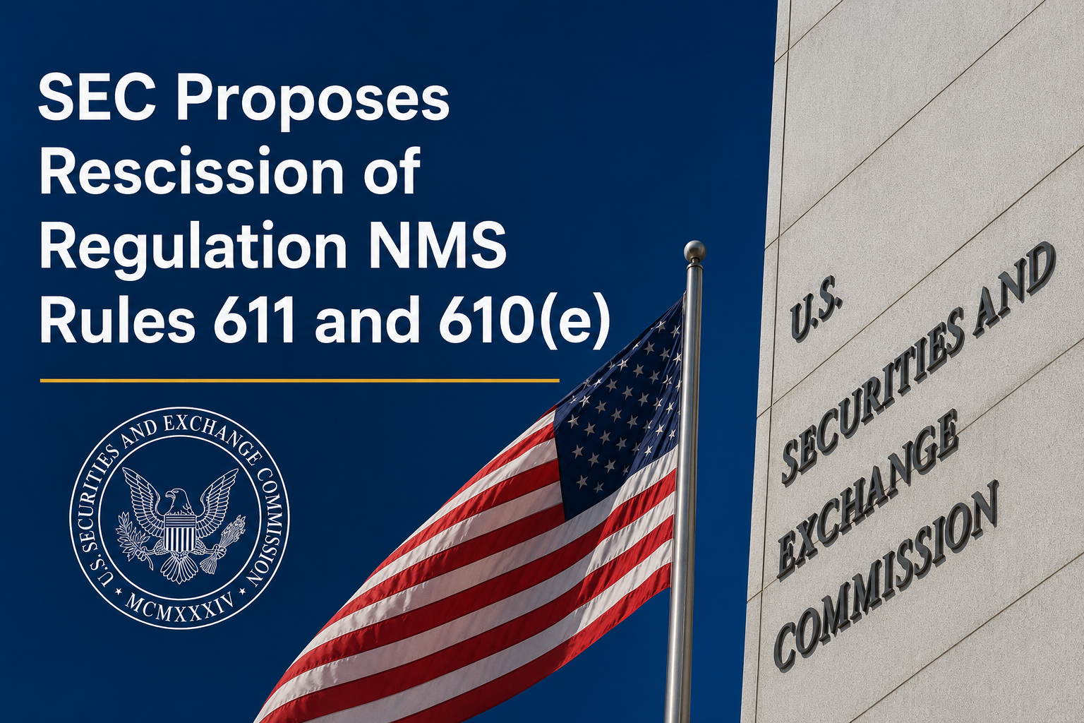 SEC Proposes to Rescind Regulation NMS Rules 611 and 610(e)