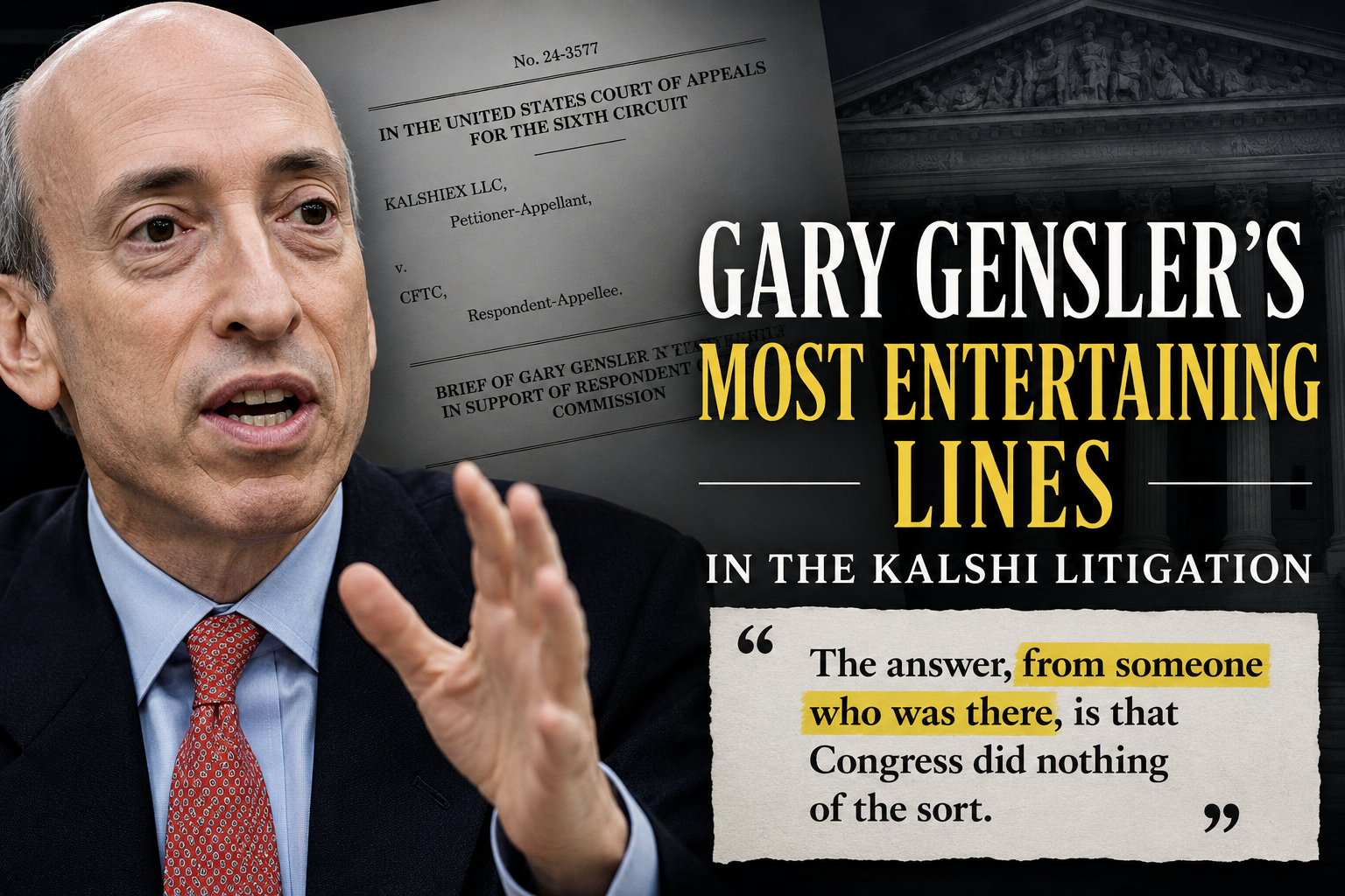 Gary Gensler’s Most Entertaining Lines in the Kalshi Litigation