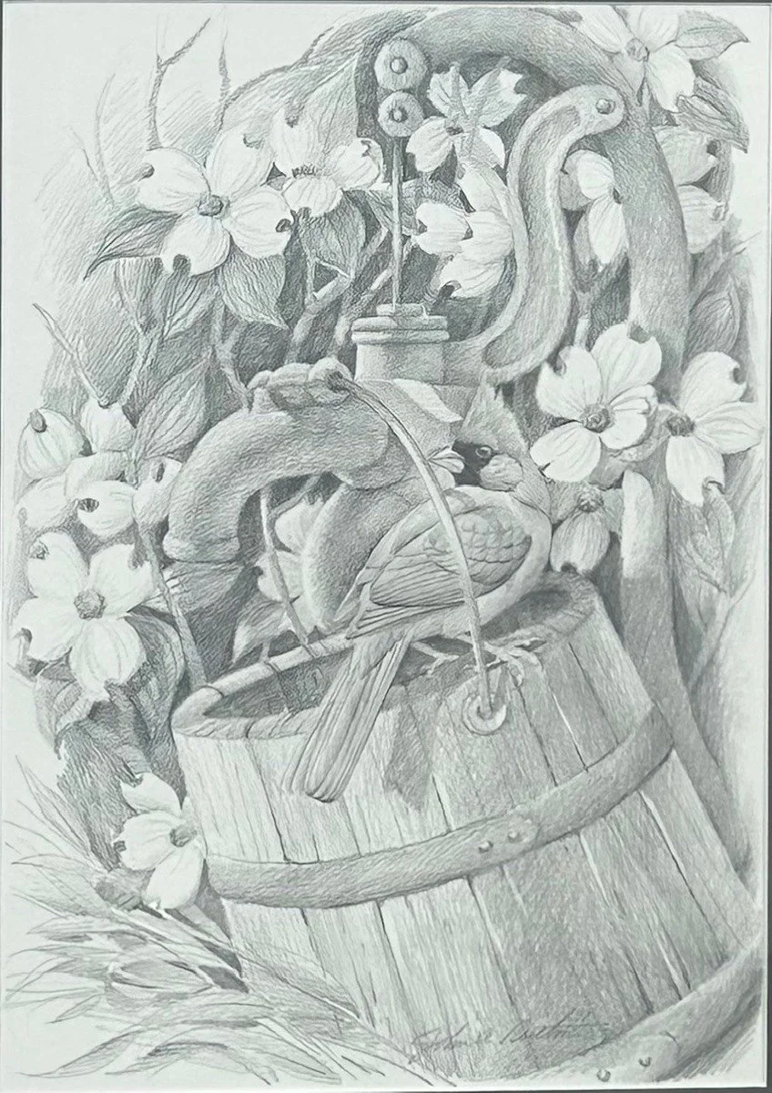 John A. Ruthven - Untitled (birds on faucet)