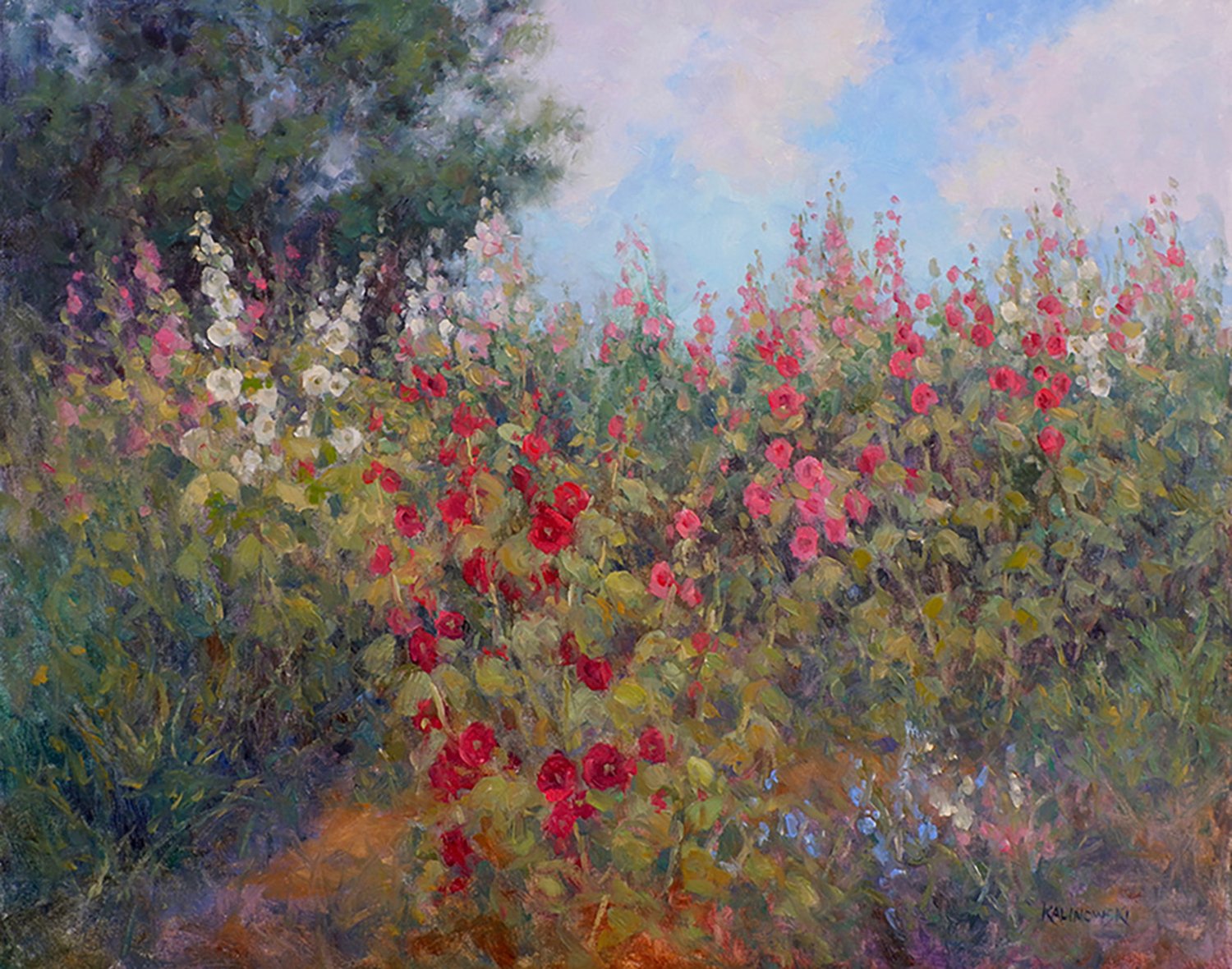 Kathleen Kalinowski - A Hill of Hollyhocks