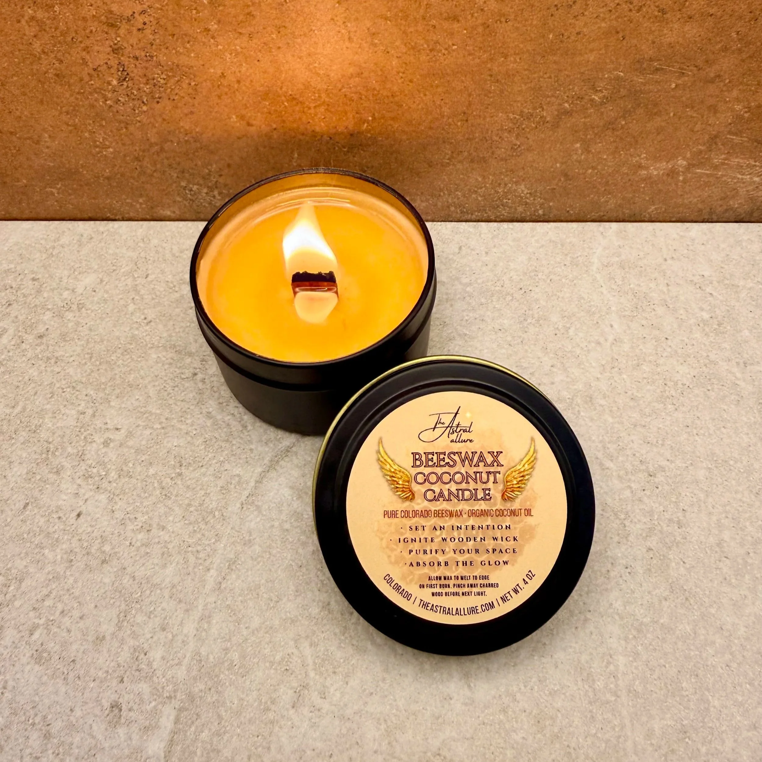 Beeswax, Coconut & Vanilla Ritual Candle | Pet & Baby Safe