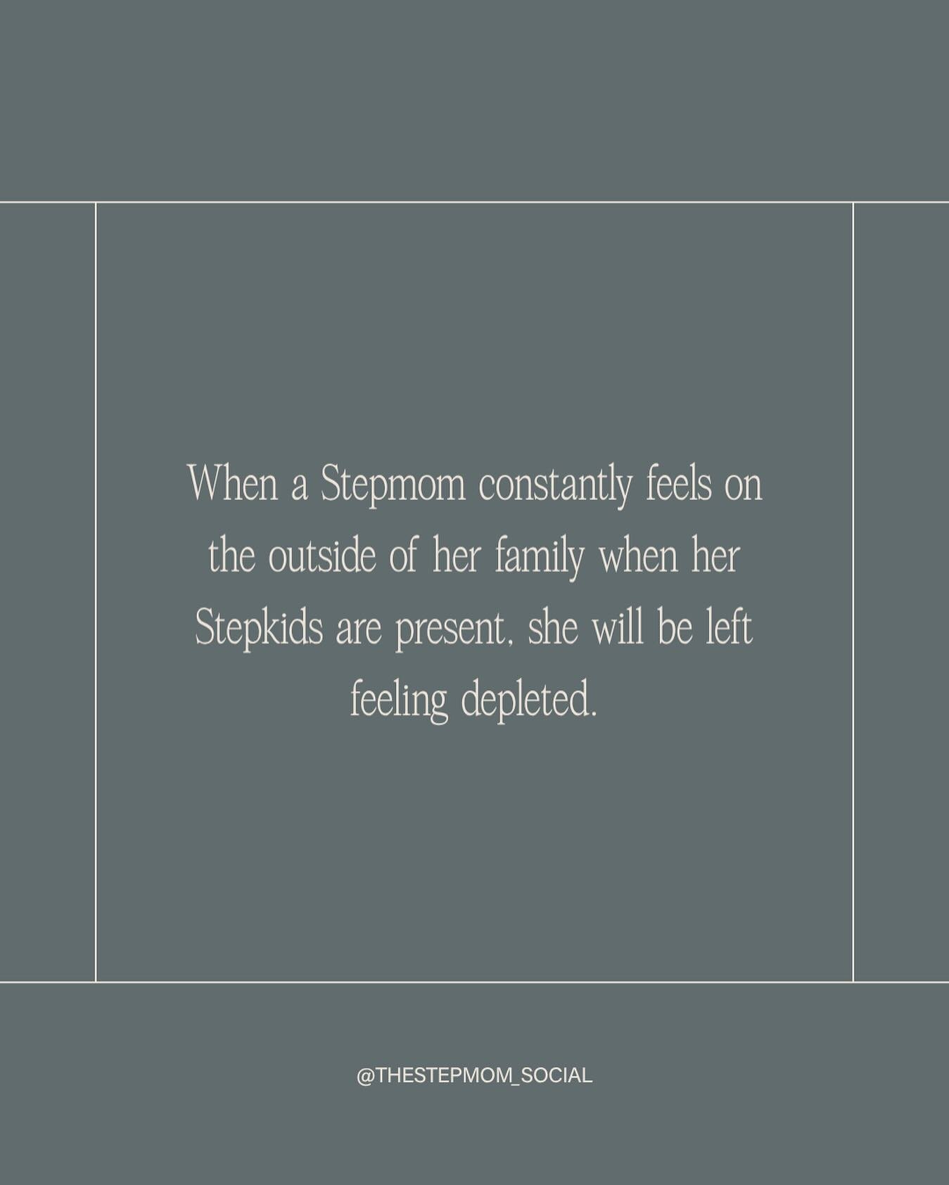 When Stepkids are present, it often leaves a Stepmom feeling left out. Her partner turns away from her to turn towards his child to meet their needs. She is left feeling alone and on the outside 🏕️ 

⚡️This feeling of being on the outside is even mo
