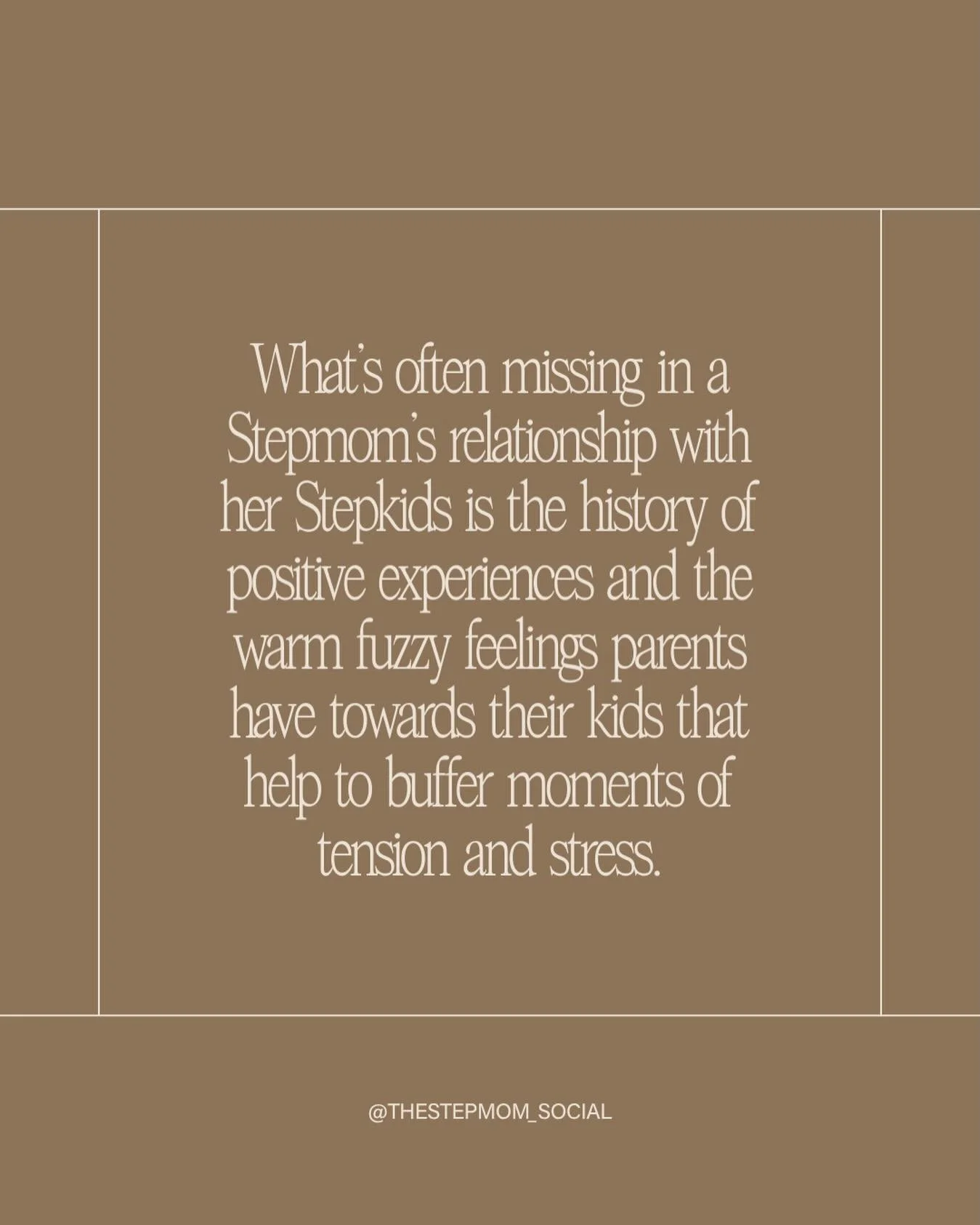 Stepmoms don&rsquo;t have the attachment bond that helps to regulate stress between them and their Stepkids the same way parents do with their own children. 

You didn&rsquo;t stare into your Stepkids eyes as an infant building an emotional connectio